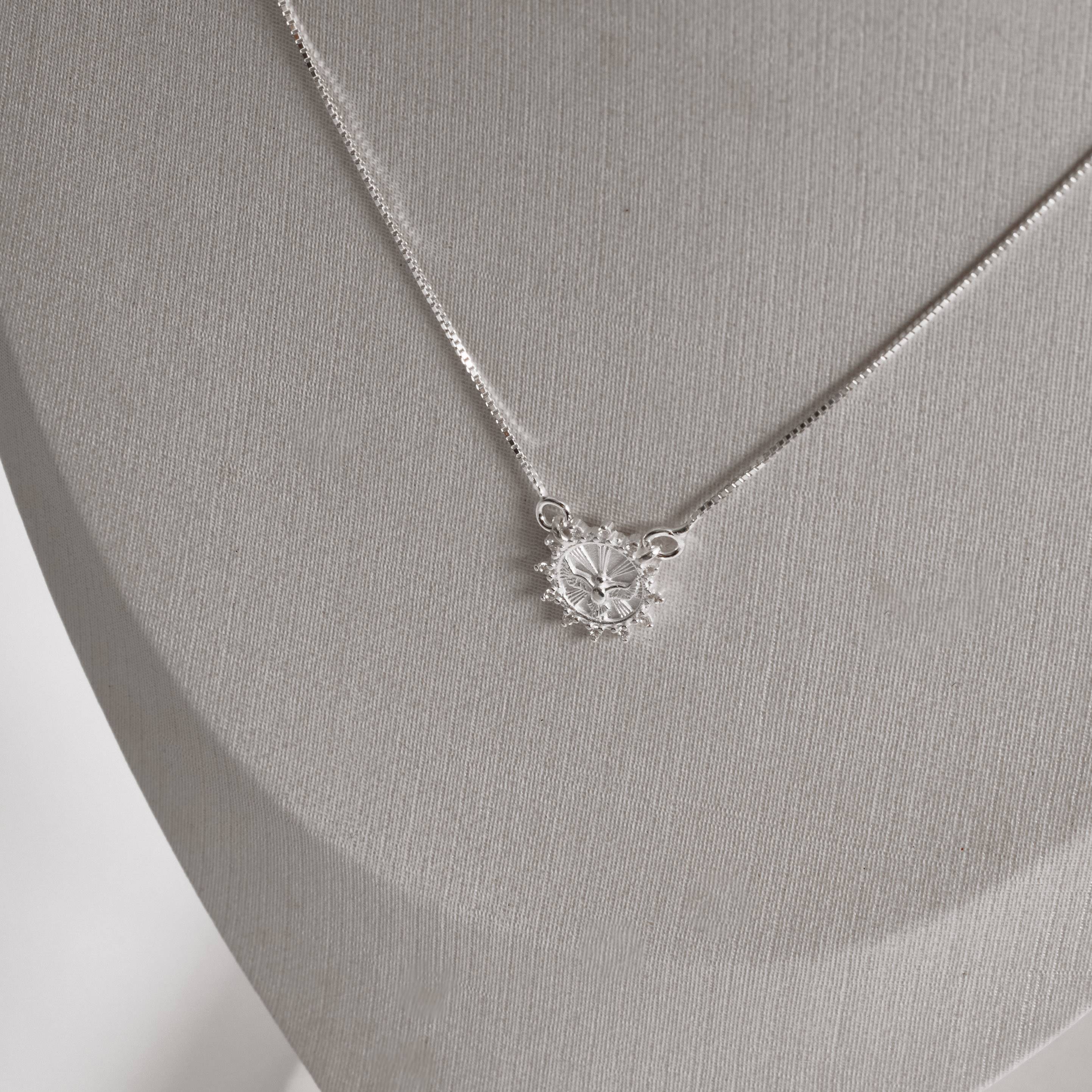 Imagem Secundária Colar medalha Espírito Santo com cravejado 11mm v12 40cm