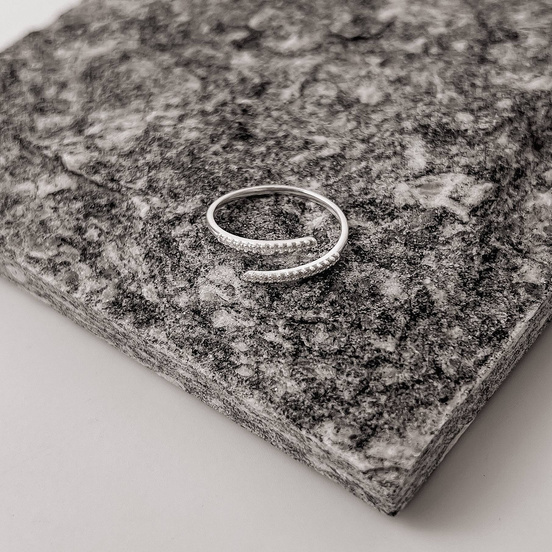 Imagem Anel fino 2 fios cravejados regulável G