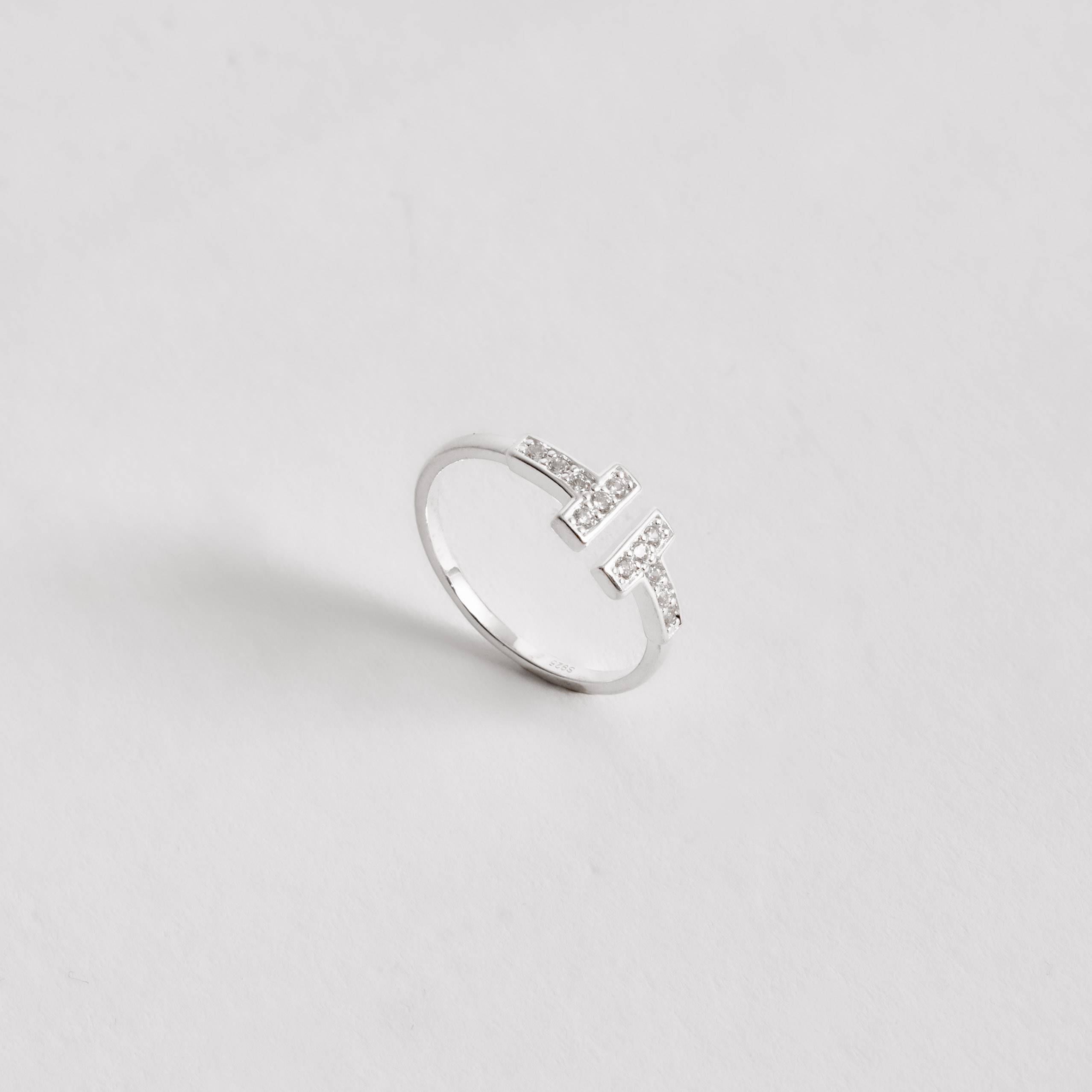 Imagem Secundária Anel aberto 2 palitos com cravejado