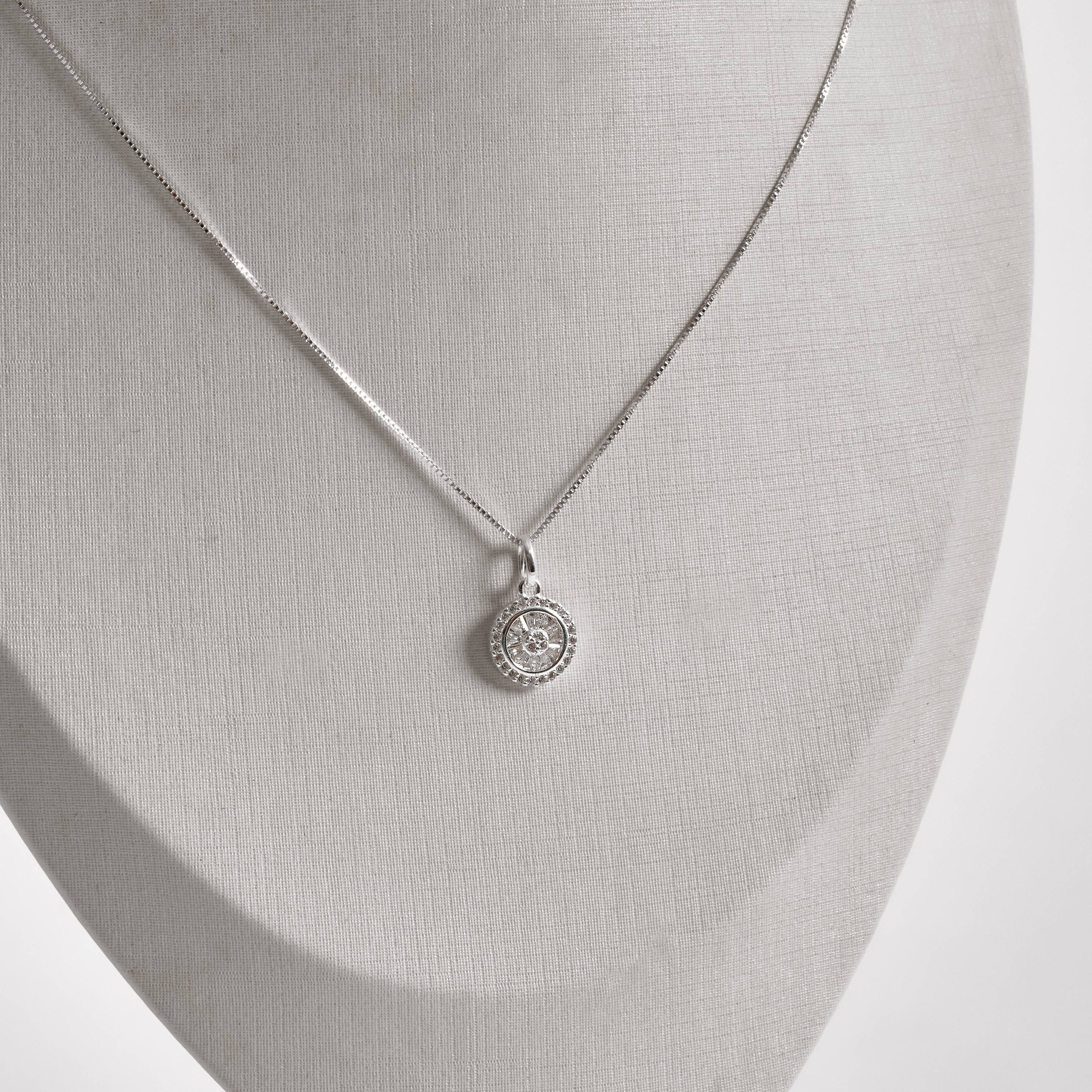 Imagem Secundária Colar pingente botão todo cravejado10mm 45cm