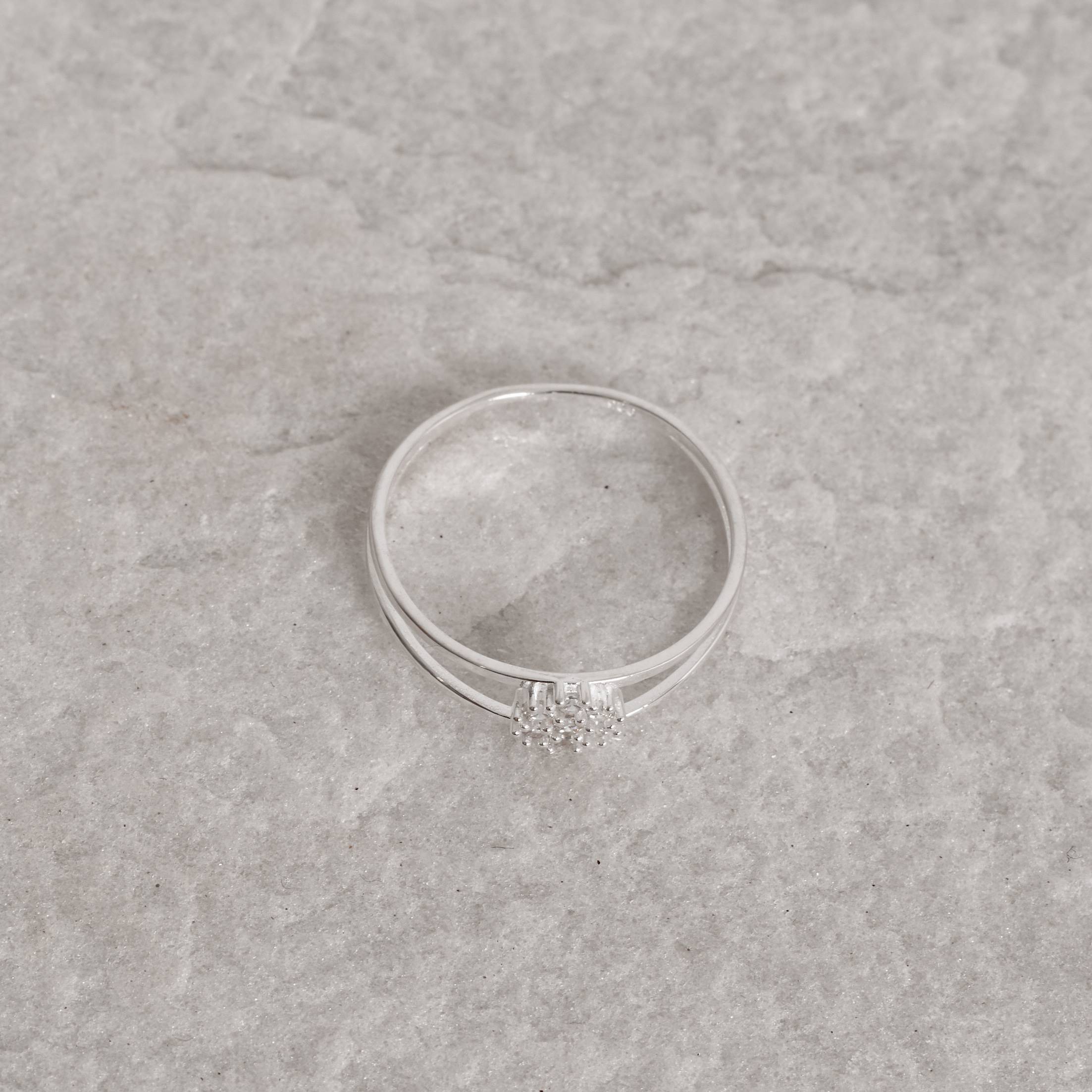 Imagem Secundária Anel fosco 2 fios com botão cravejado