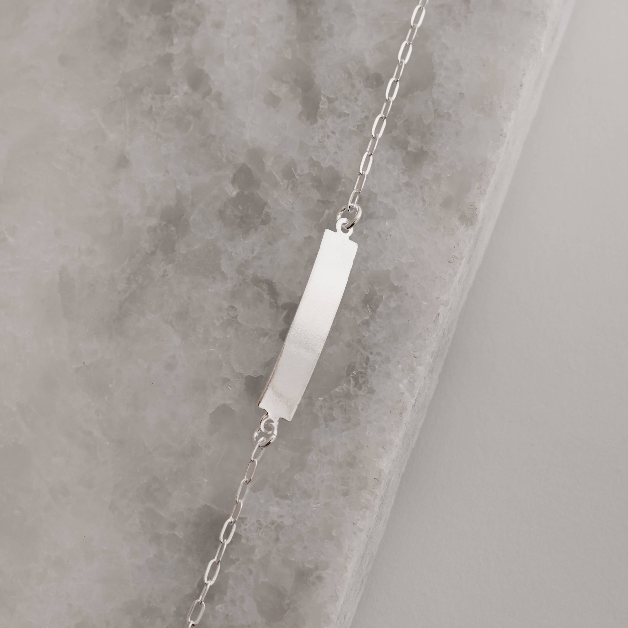 Pulseira infantil placa corrente cadeado 15cm