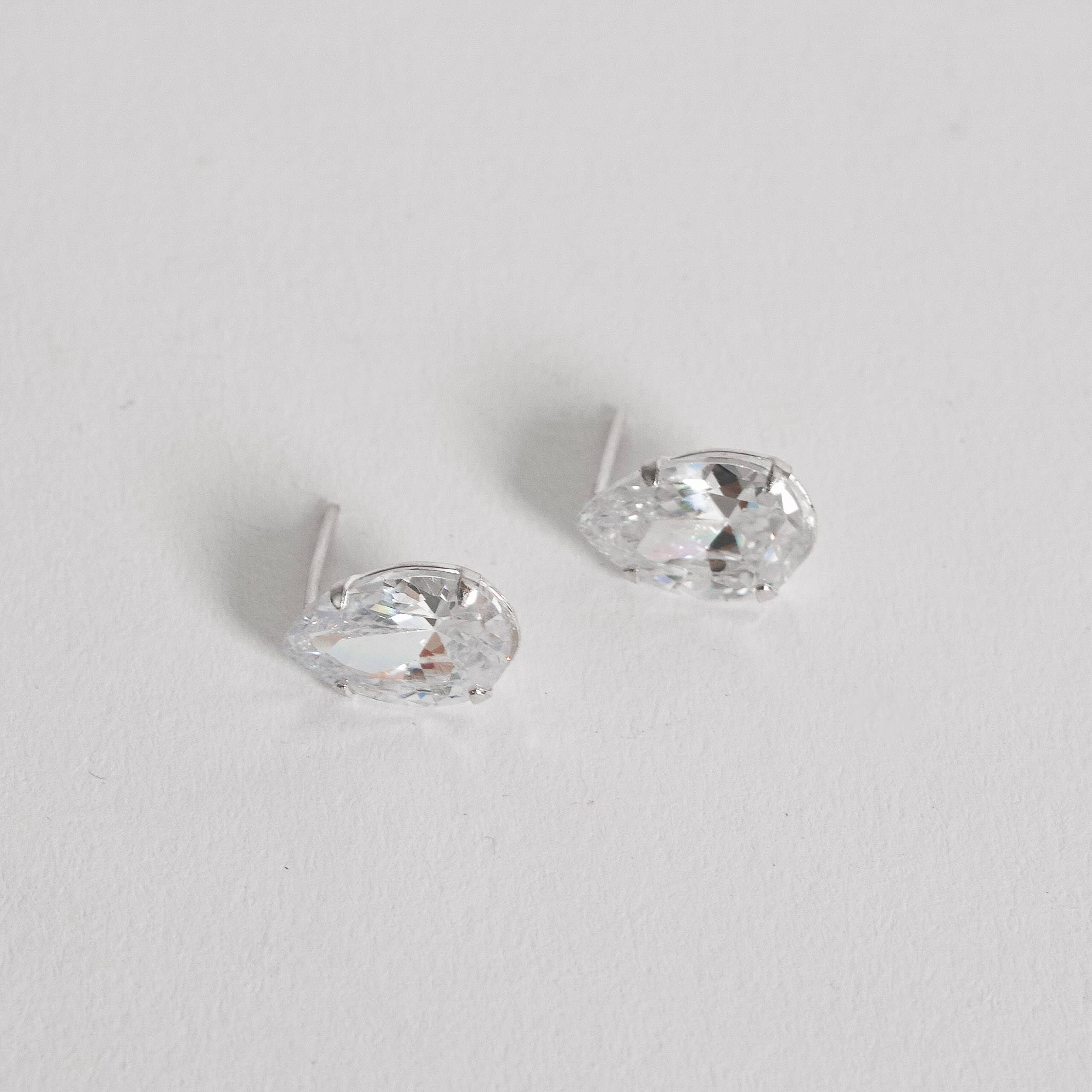 Imagem Secundária Brinco zircônia gota 12mm