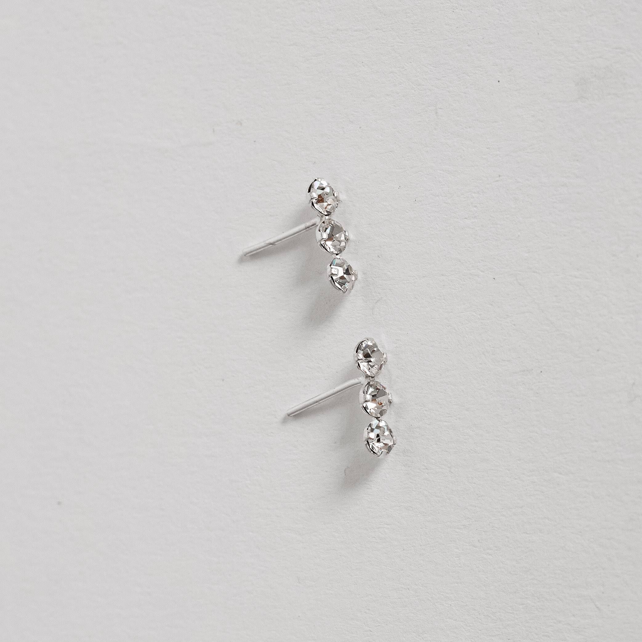 Imagem Brinco 3 zircônias 11mm