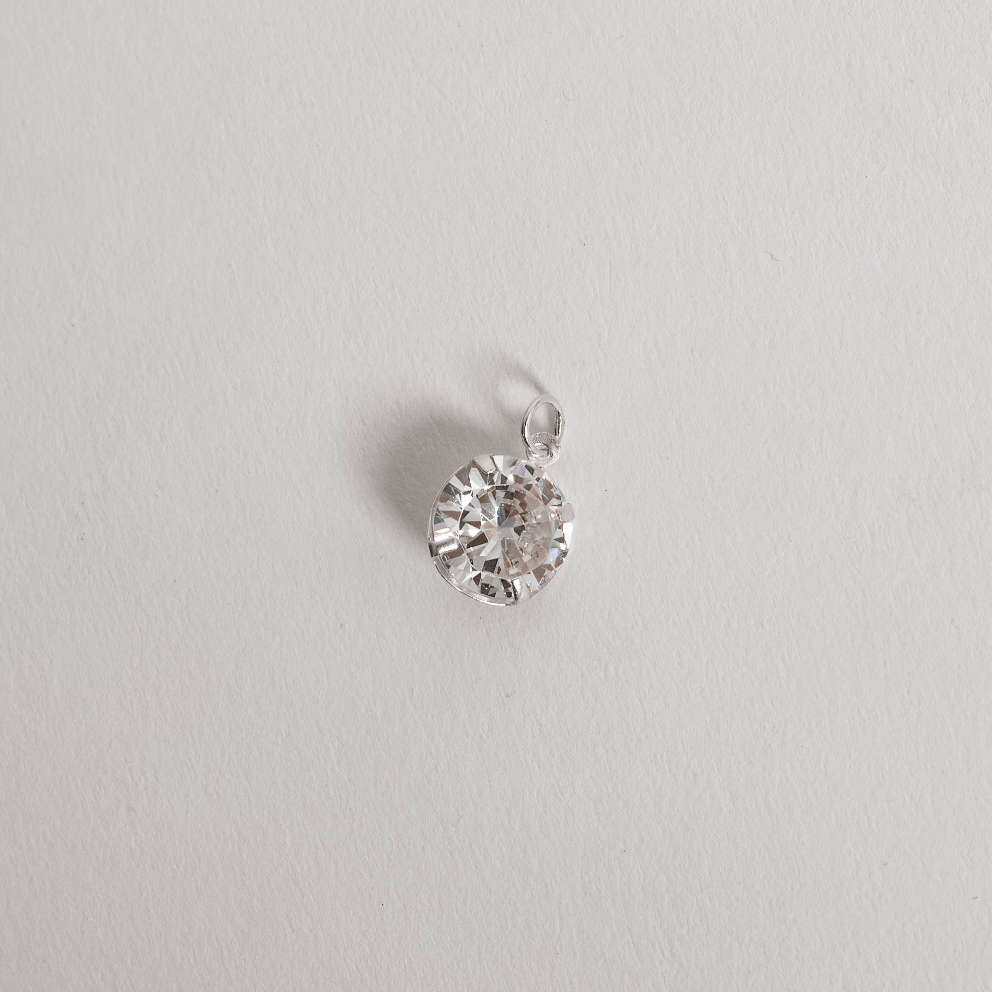 Pingente zircônia redonda 10mm