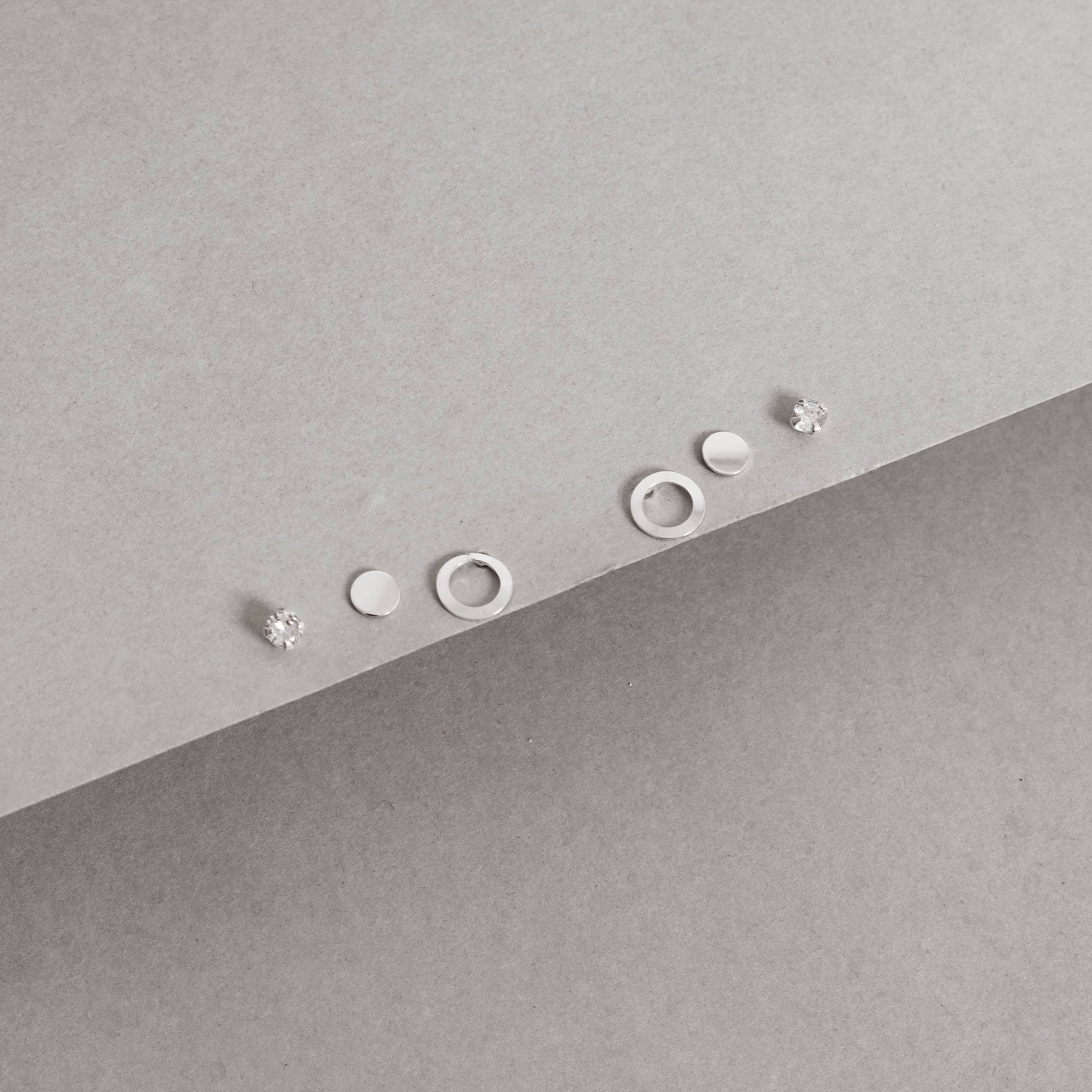 Trio círculos com zircônia