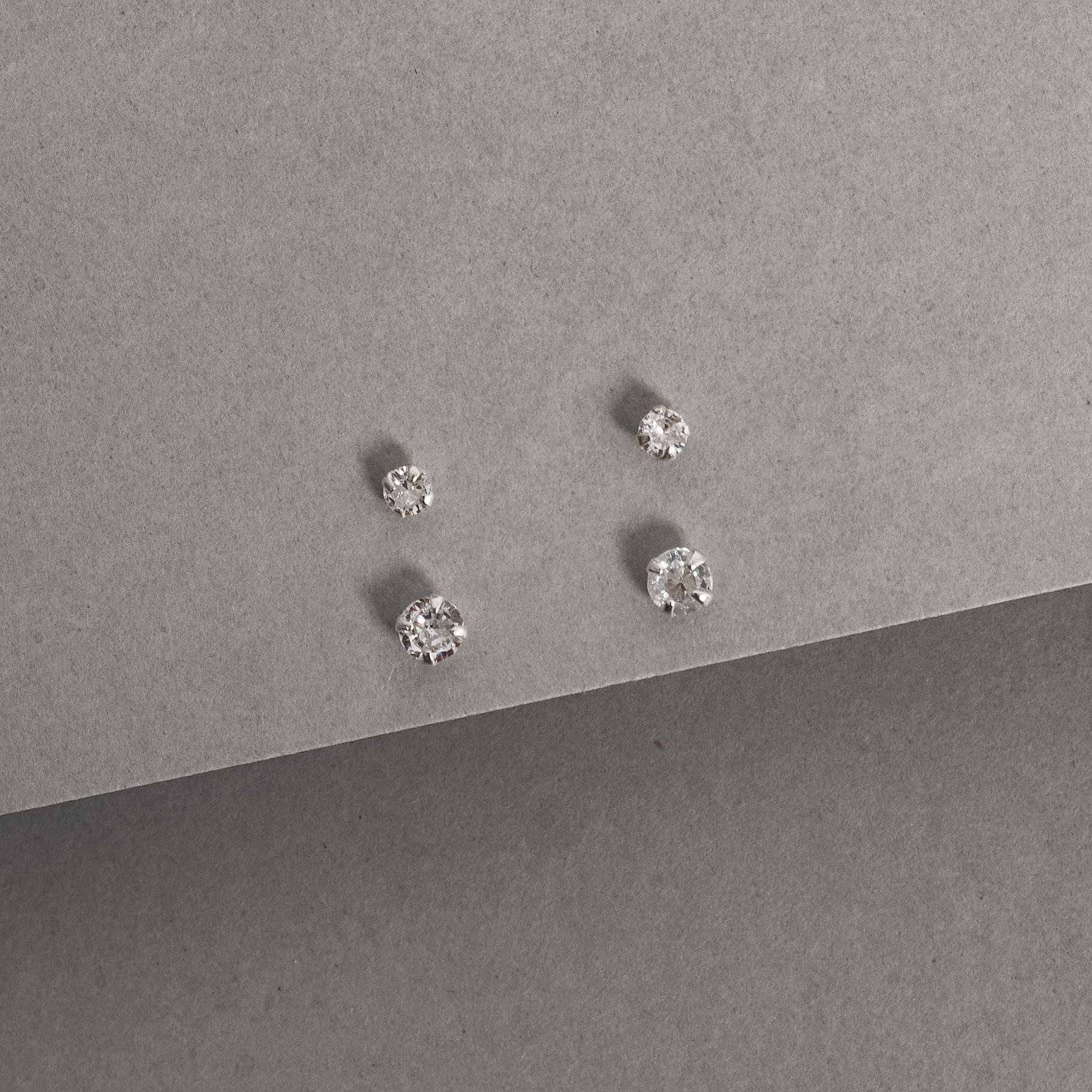 Dupla zircônias redondas 3 e 4mm 