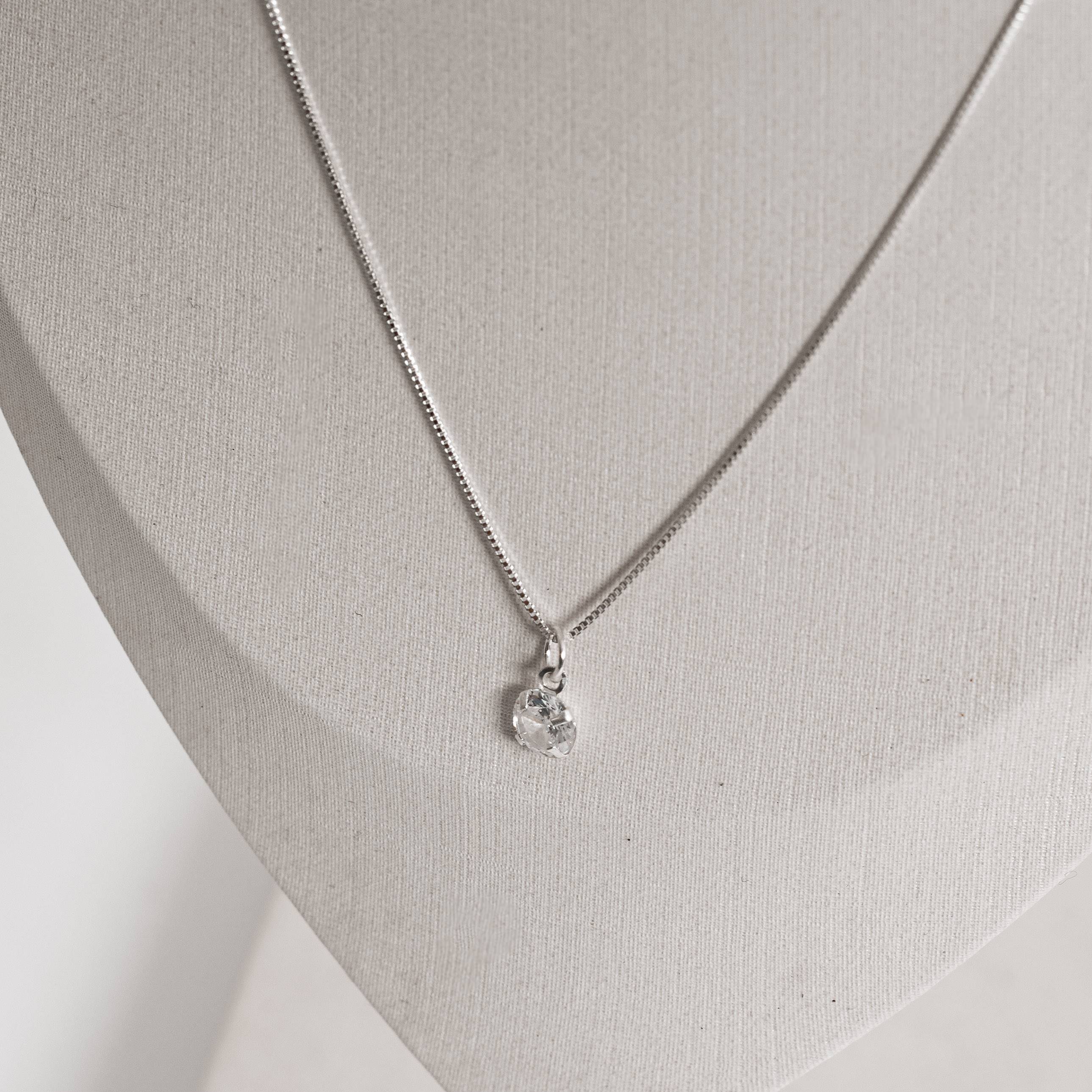 Imagem Colar pingente zircônia 5mm 40cm