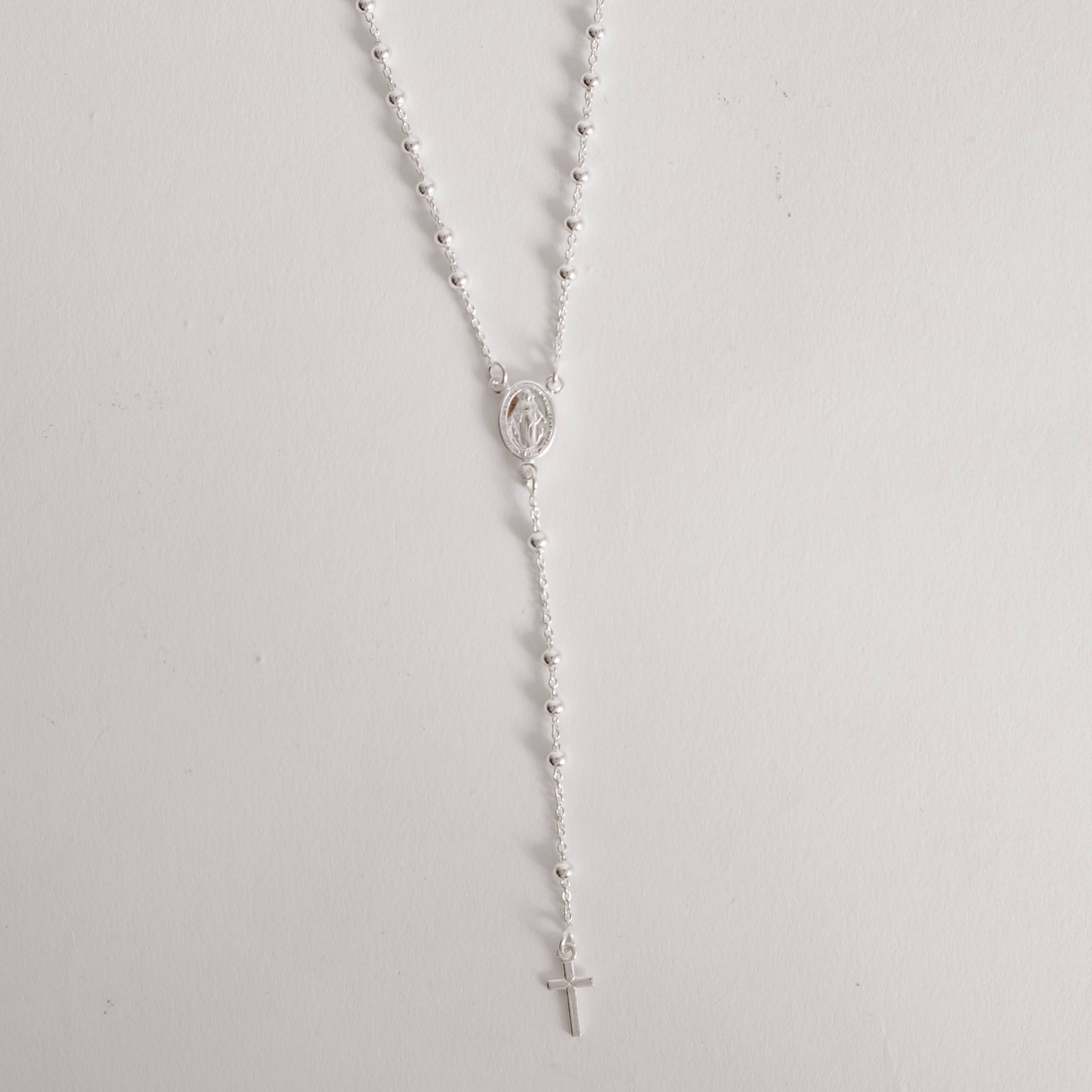 Terço cadeado bolas 2.5 45cm com fecho