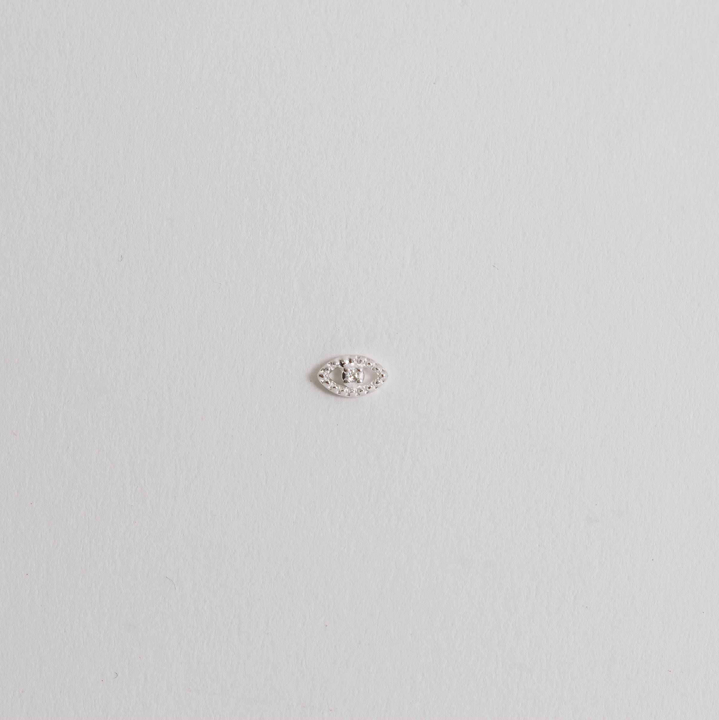 Piercing haste olho cravejado 6mm