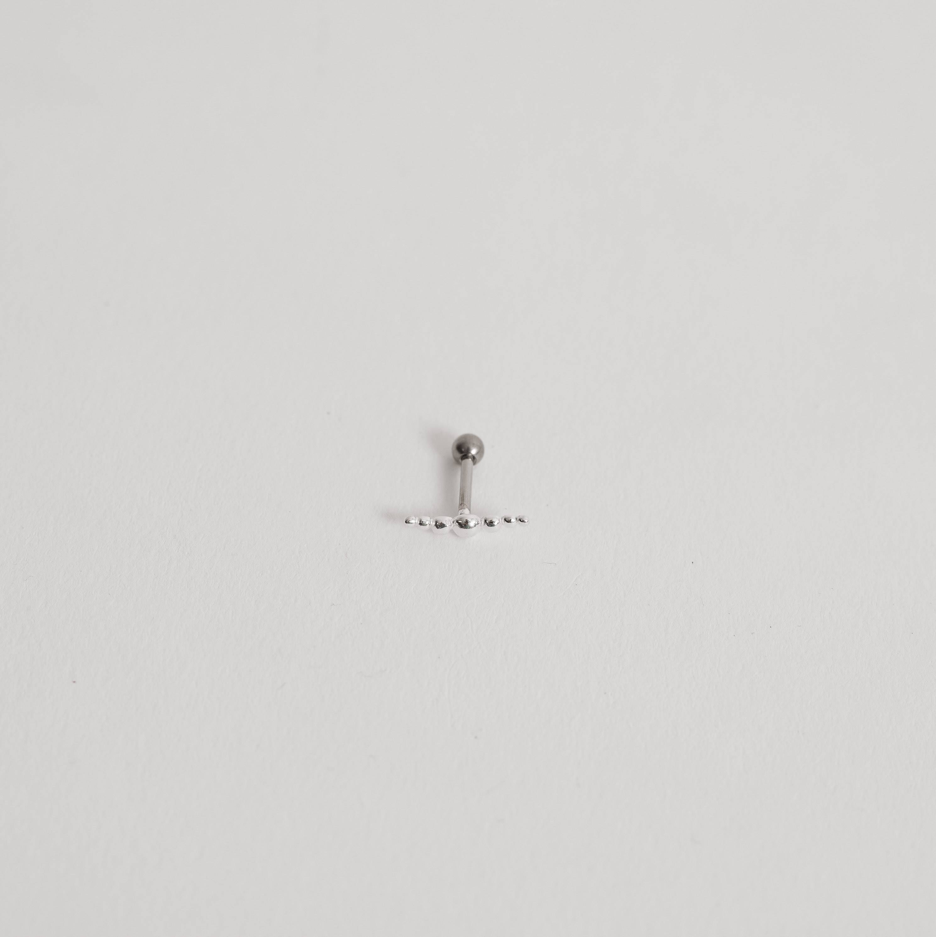 Piercing haste bolinhas 11mm