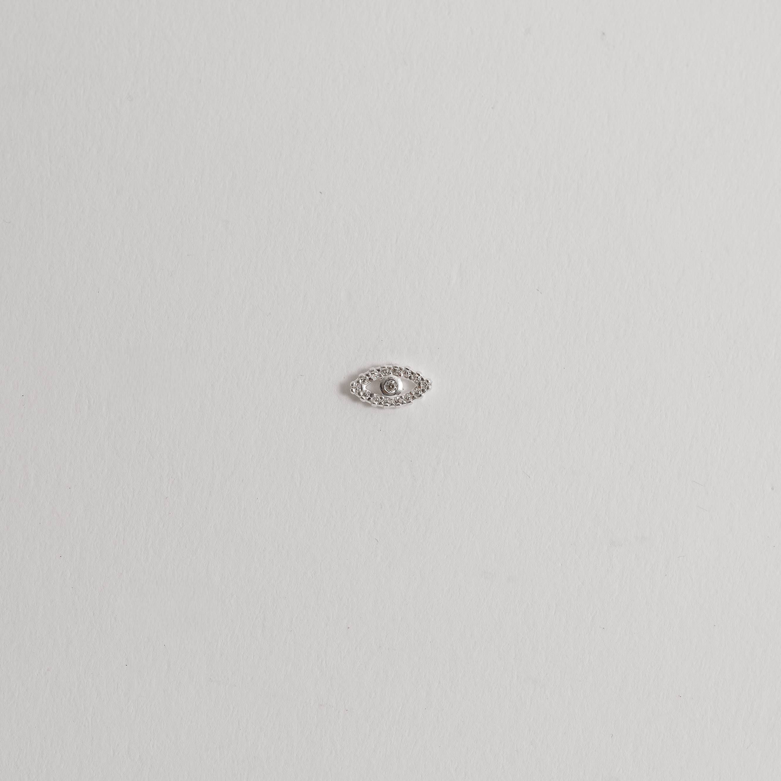 Piercing haste olho cravejado 7mm