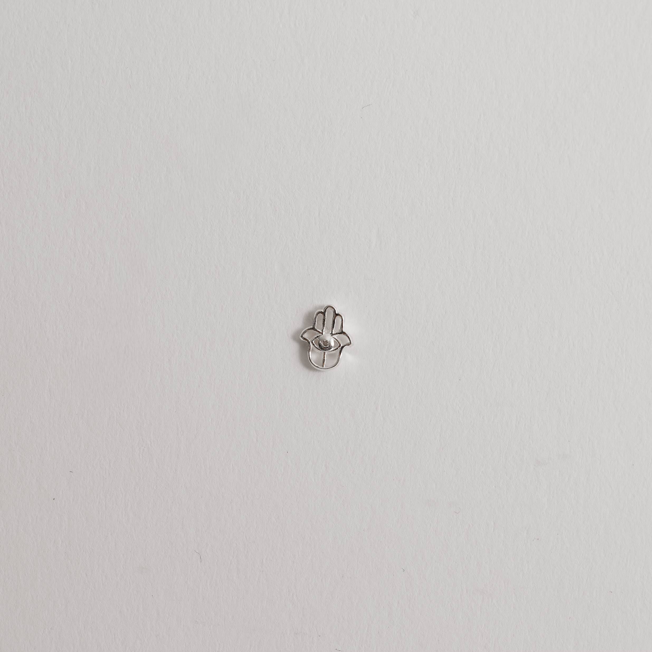 Piercing haste mão com zircônia 7mm