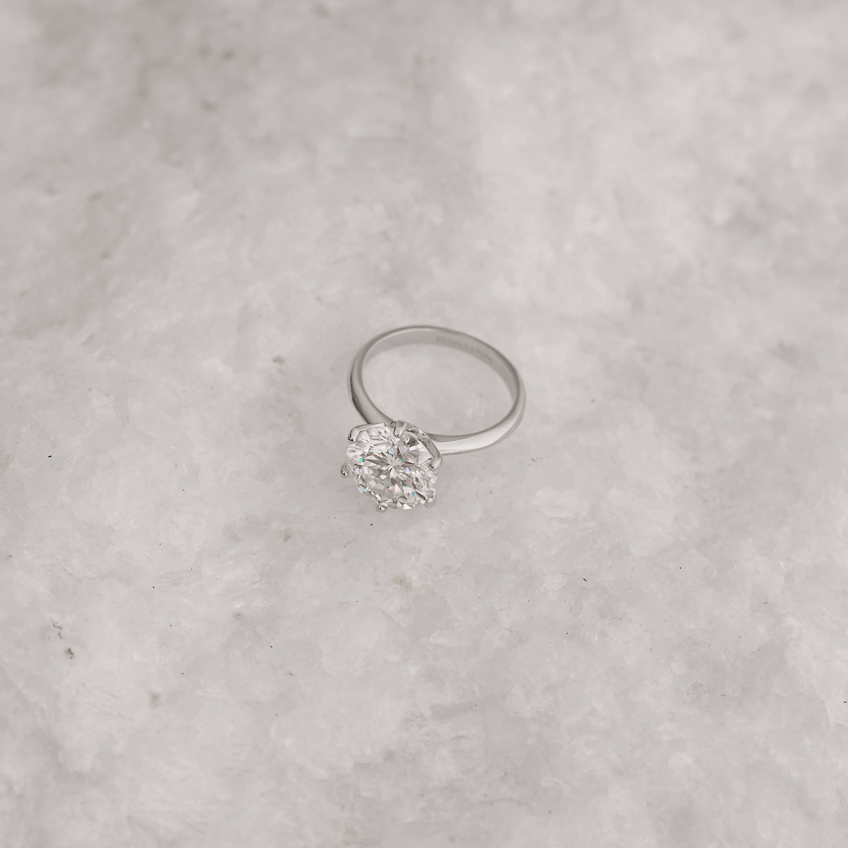 Imagem Secundária Anel solitário moissanite 10mm ródio