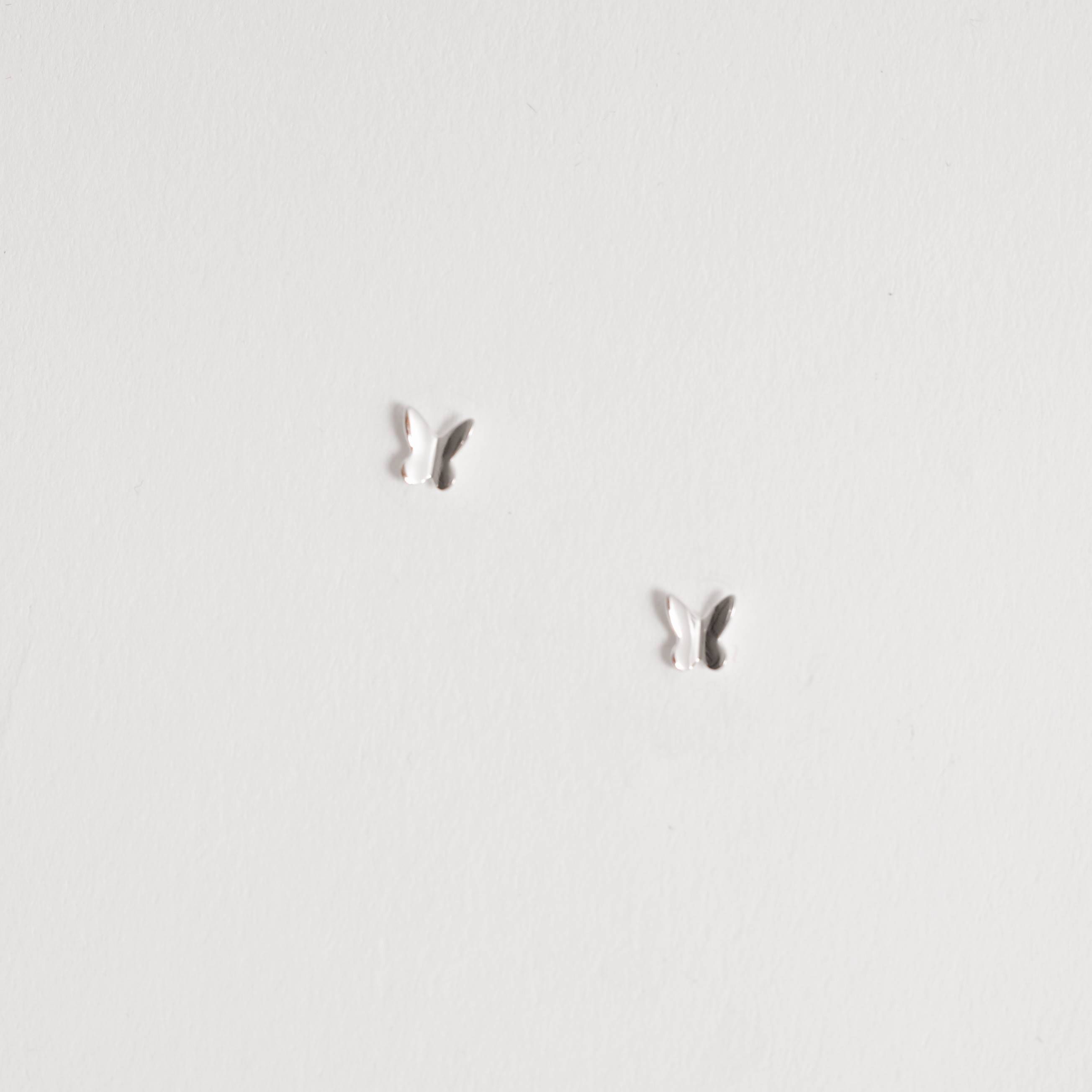 Imagem Secundária Brinco infantil borboleta vinco 5mm tarraxa baby