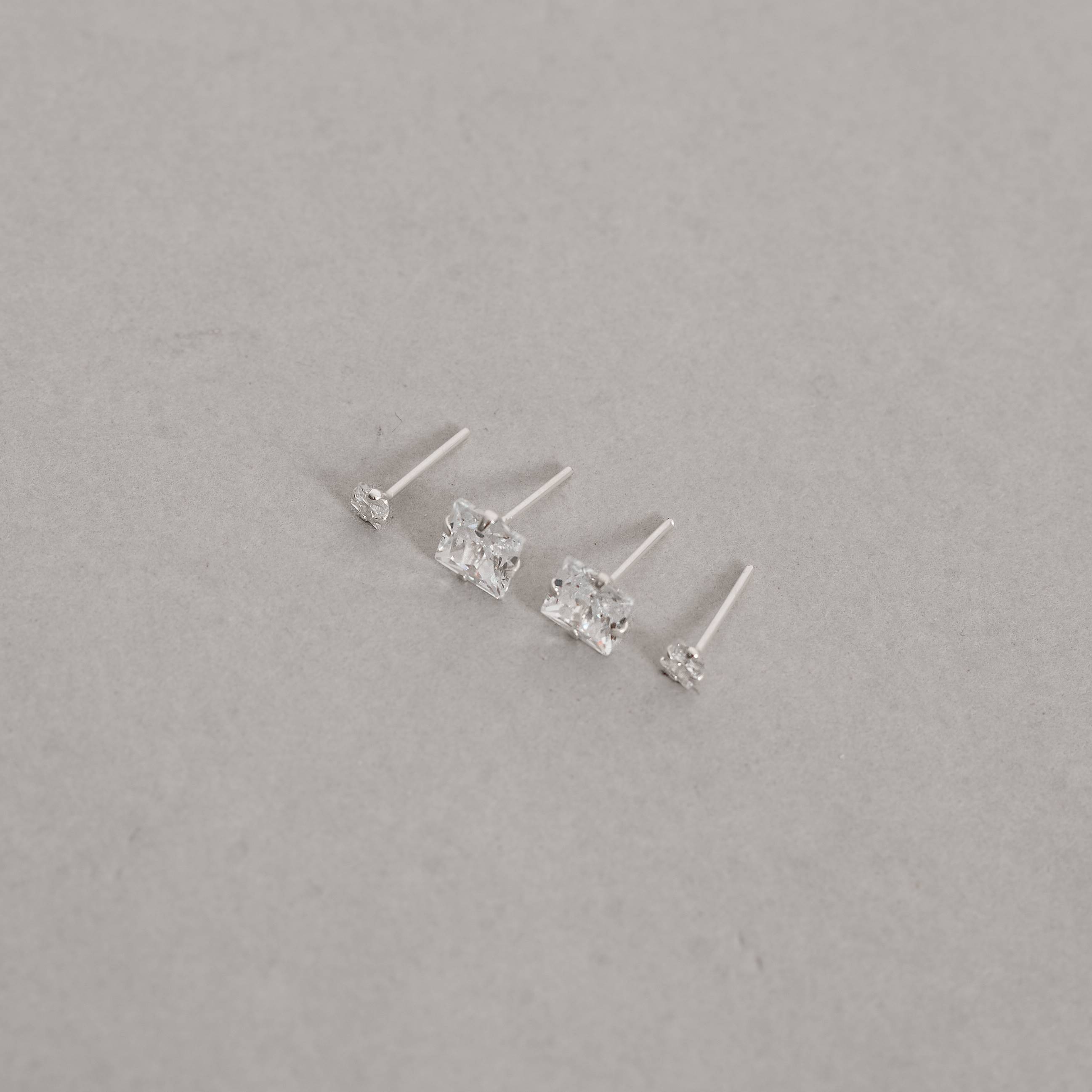 Dupla zircônias quadradas 3 e 6mm