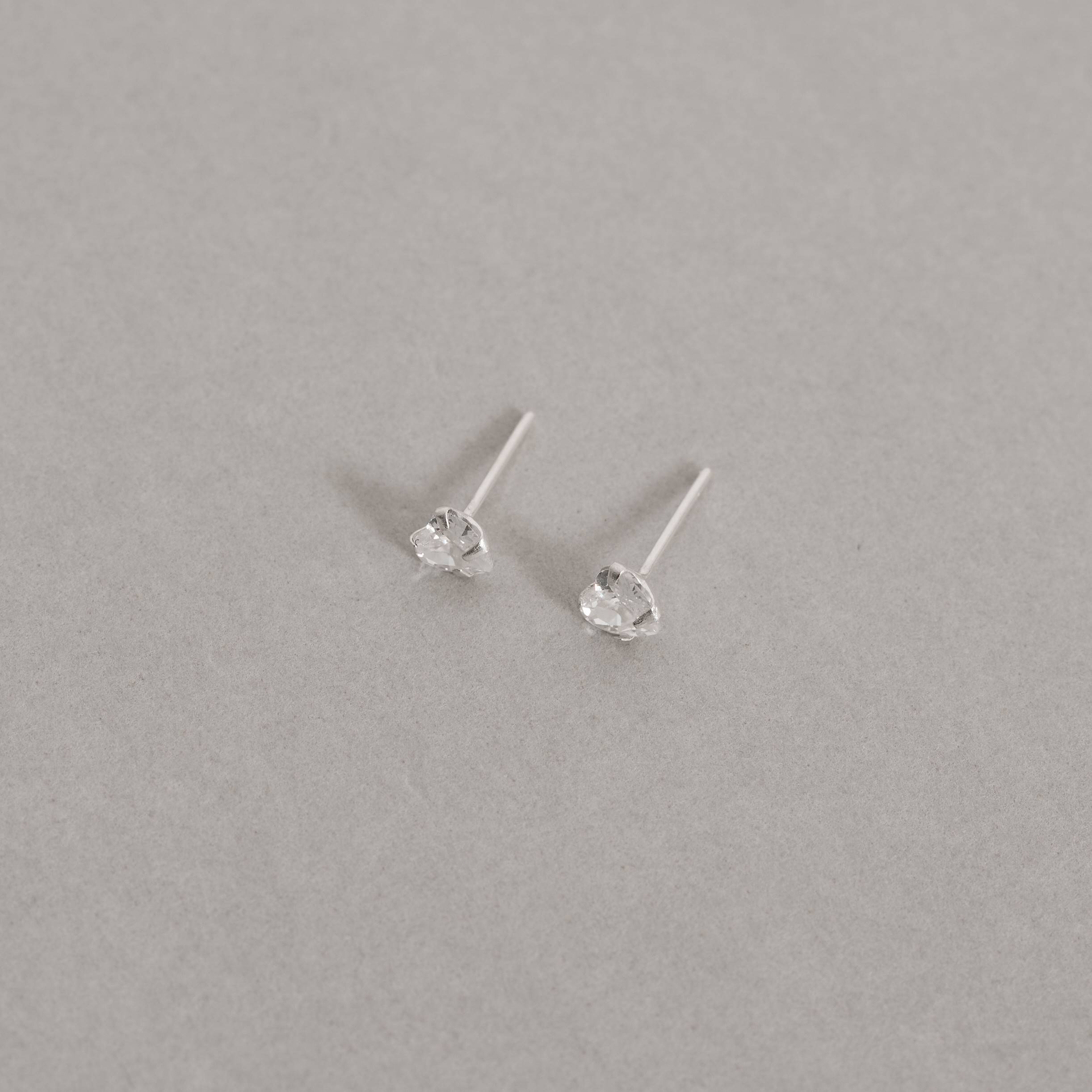 Imagem Secundária Brinco zircônia coração cristal 5mm