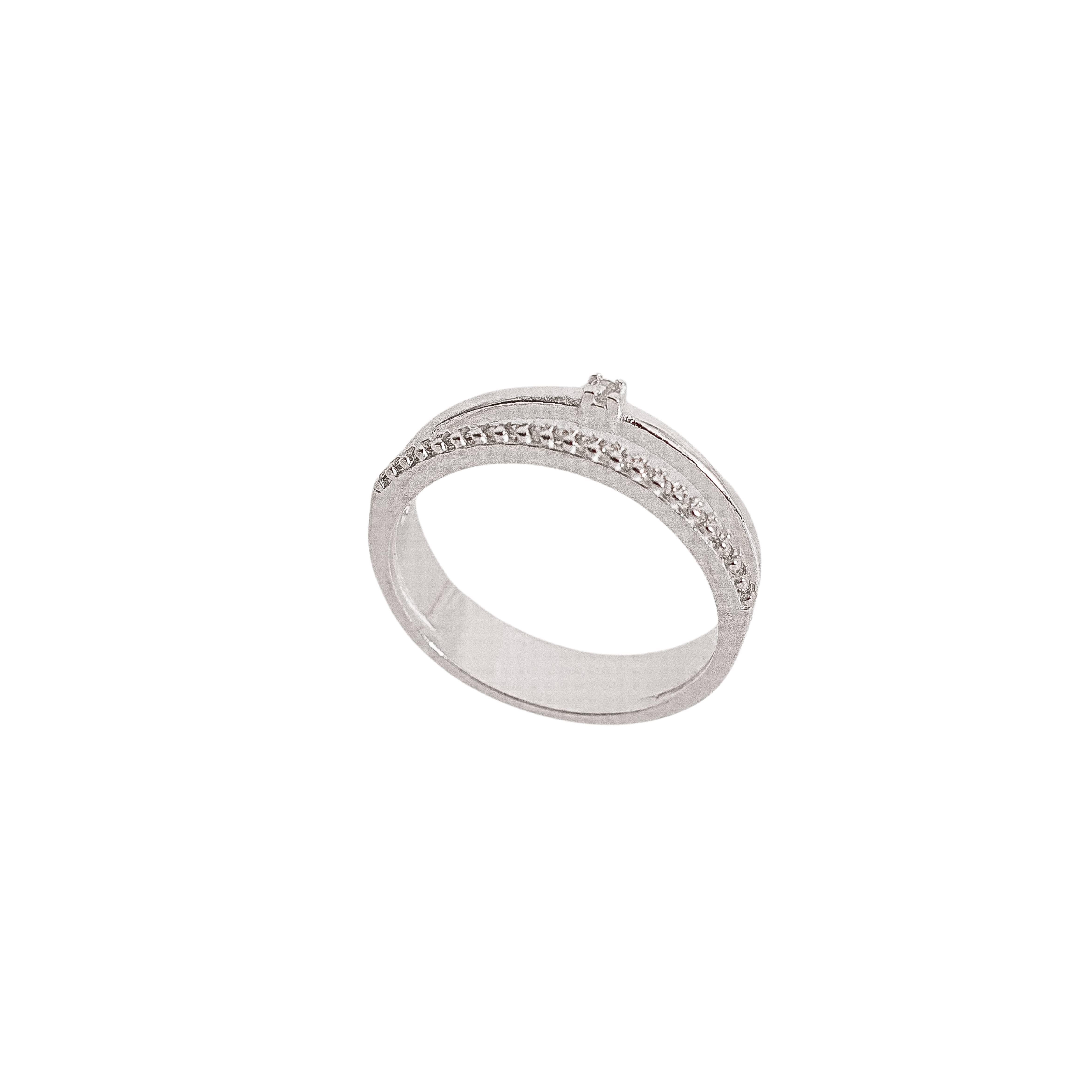 Imagem Anel duplo solitário com meia aliança