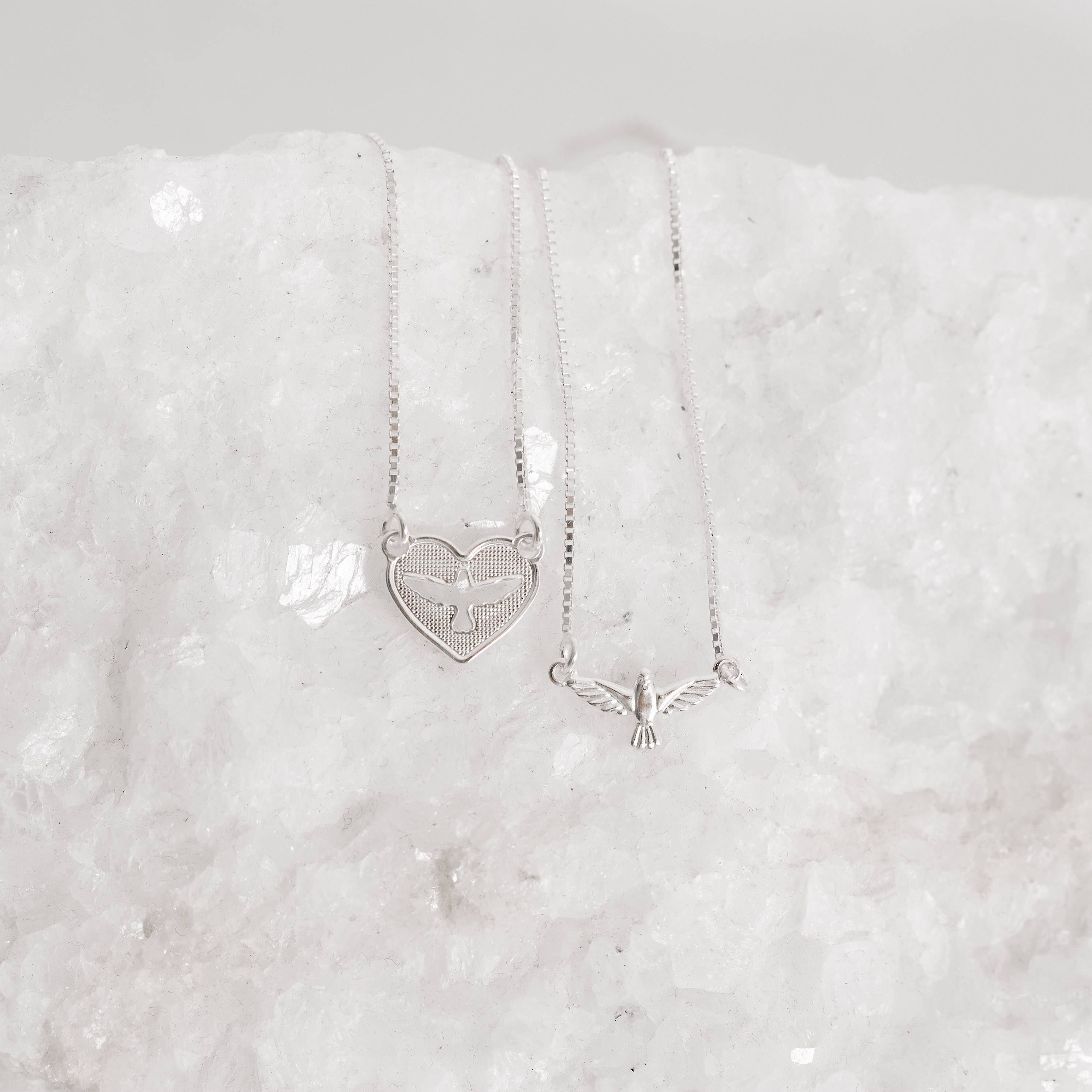 Escapulário Espirito Santo coração v15 60cm