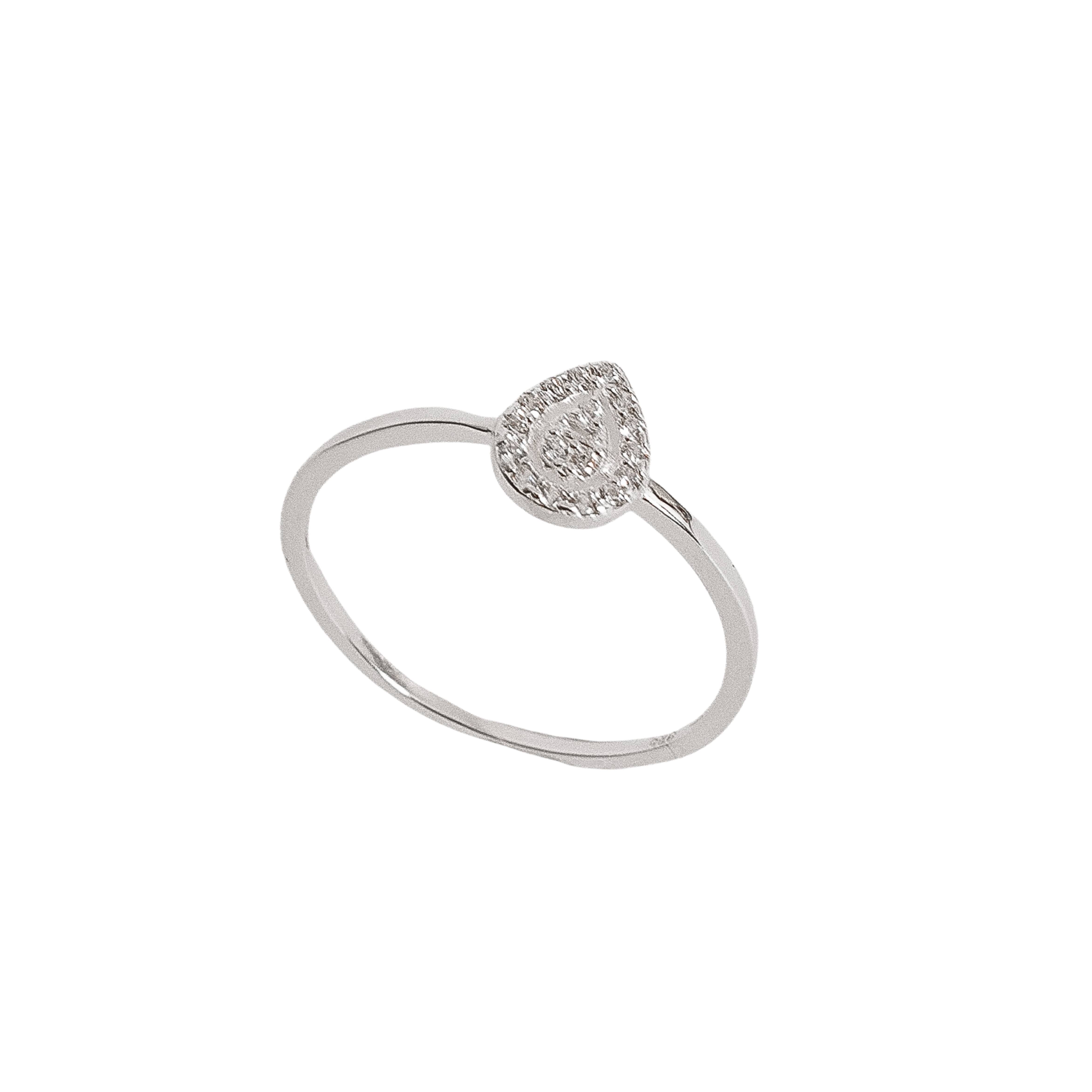 Imagem Anel gota vazada com cravejado