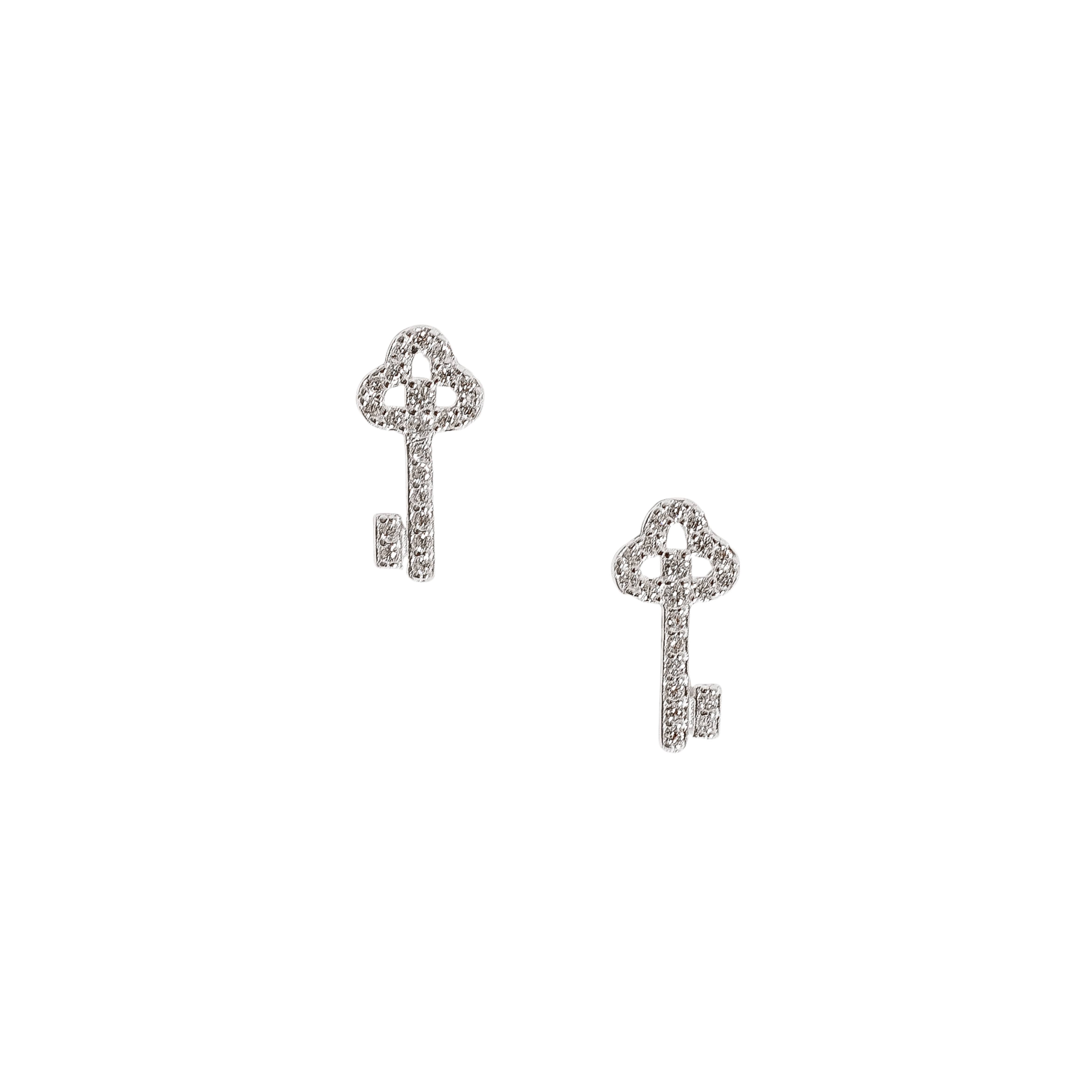 Brinco chave cravejada 13mm