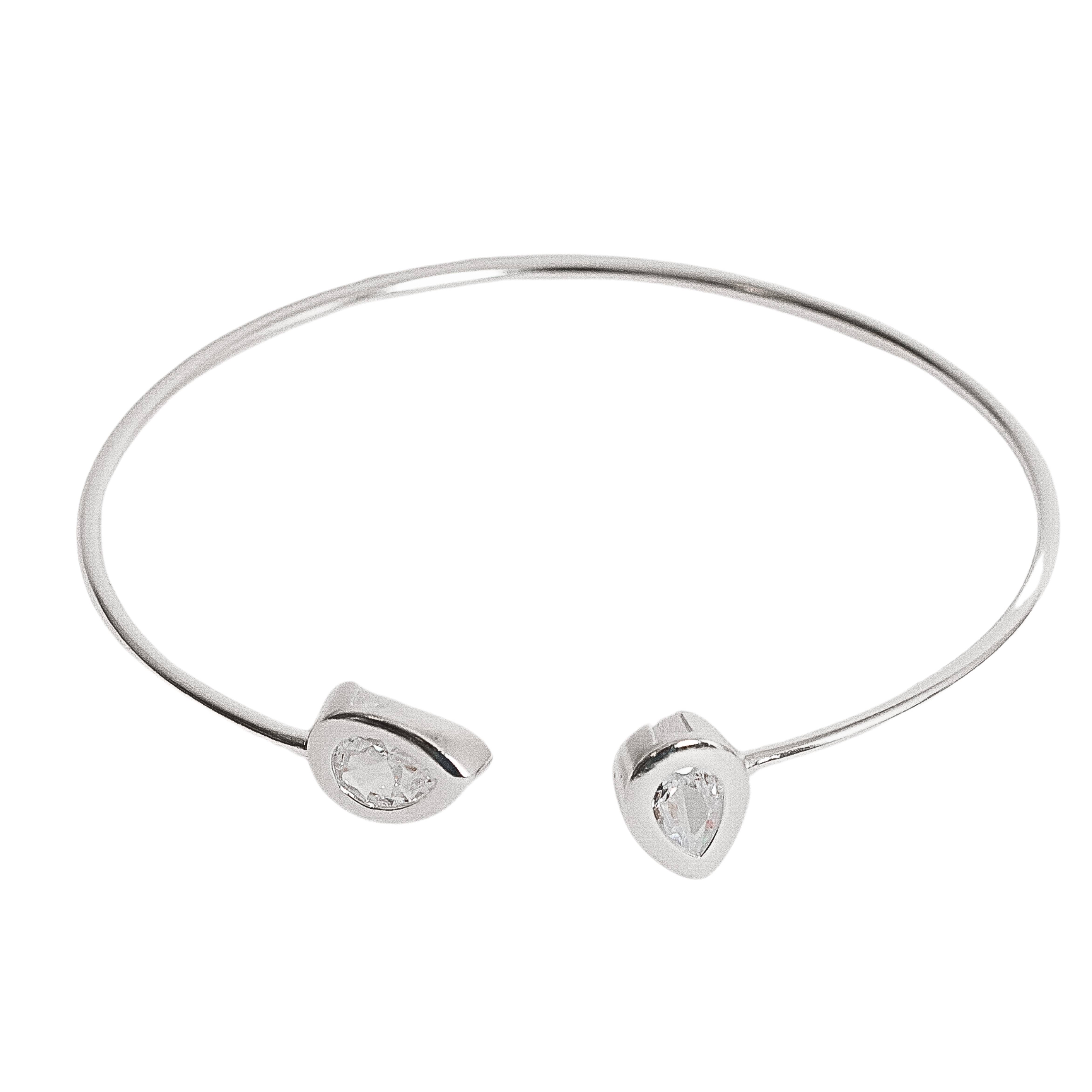 Imagem Bracelete 2 zircônias gota regulável