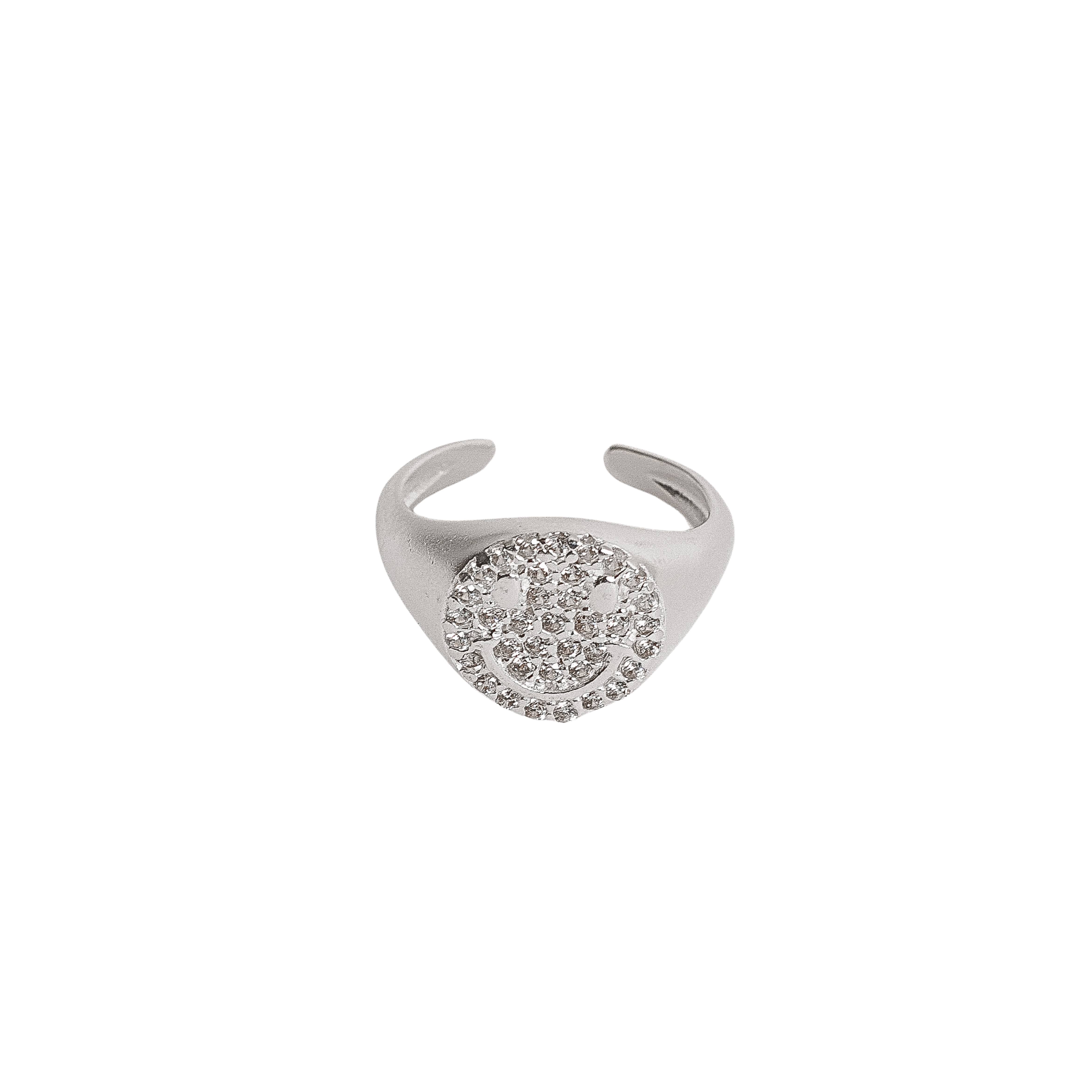 Imagem Anel dedinho smile cravejado aberto