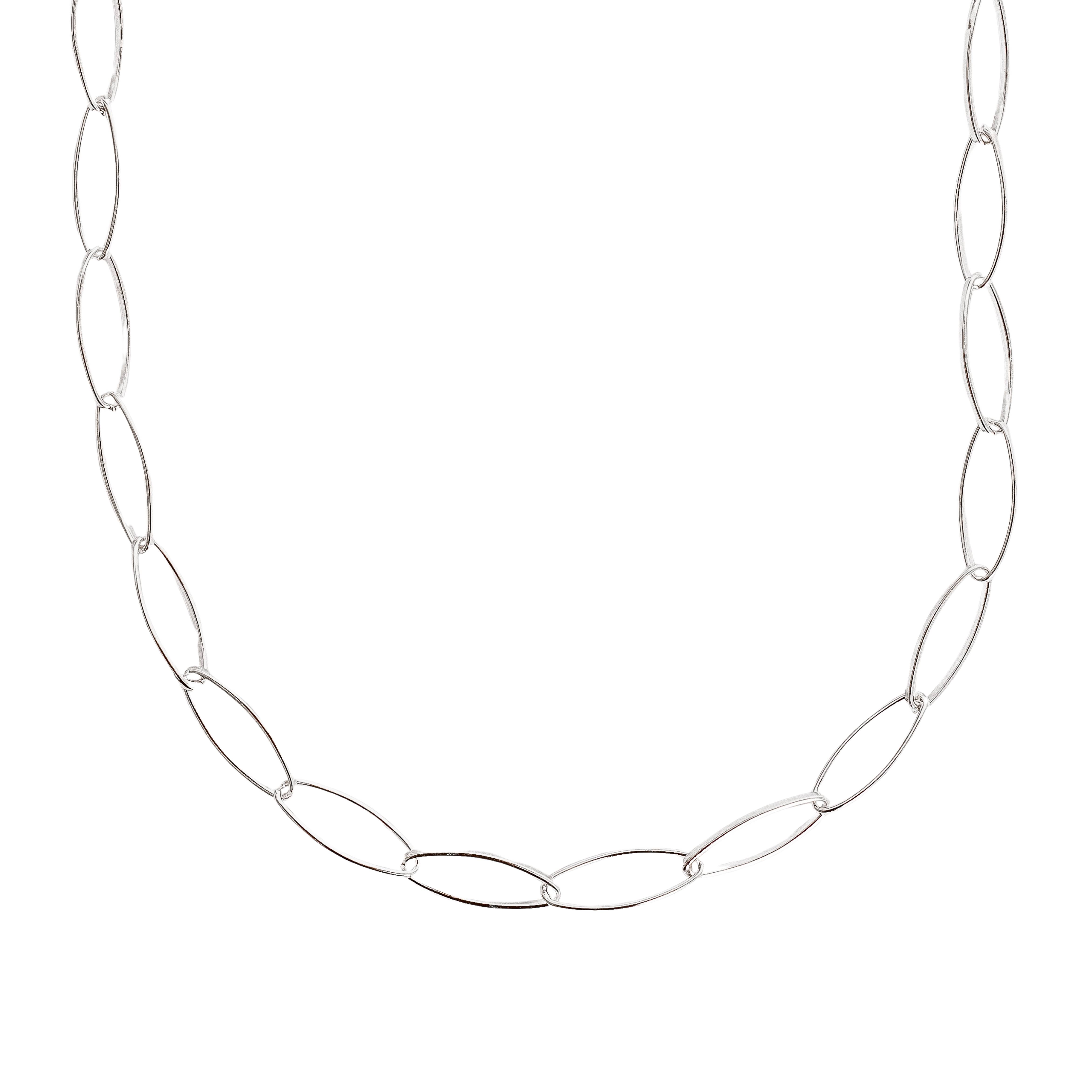 Choker corrente elos navetes 5.5 38+5cm