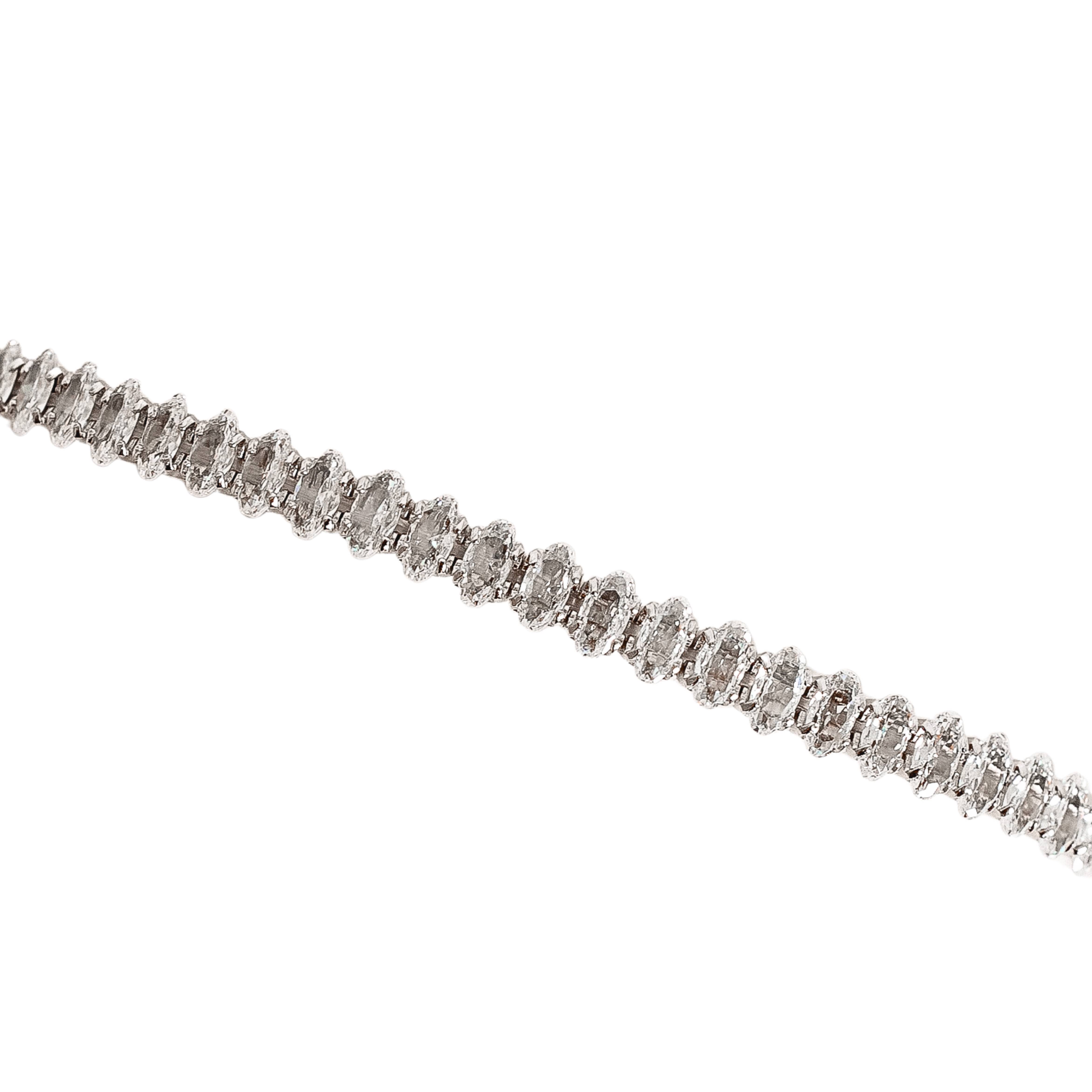 Pulseira Riviera zircônias ovais 3.9 ródio