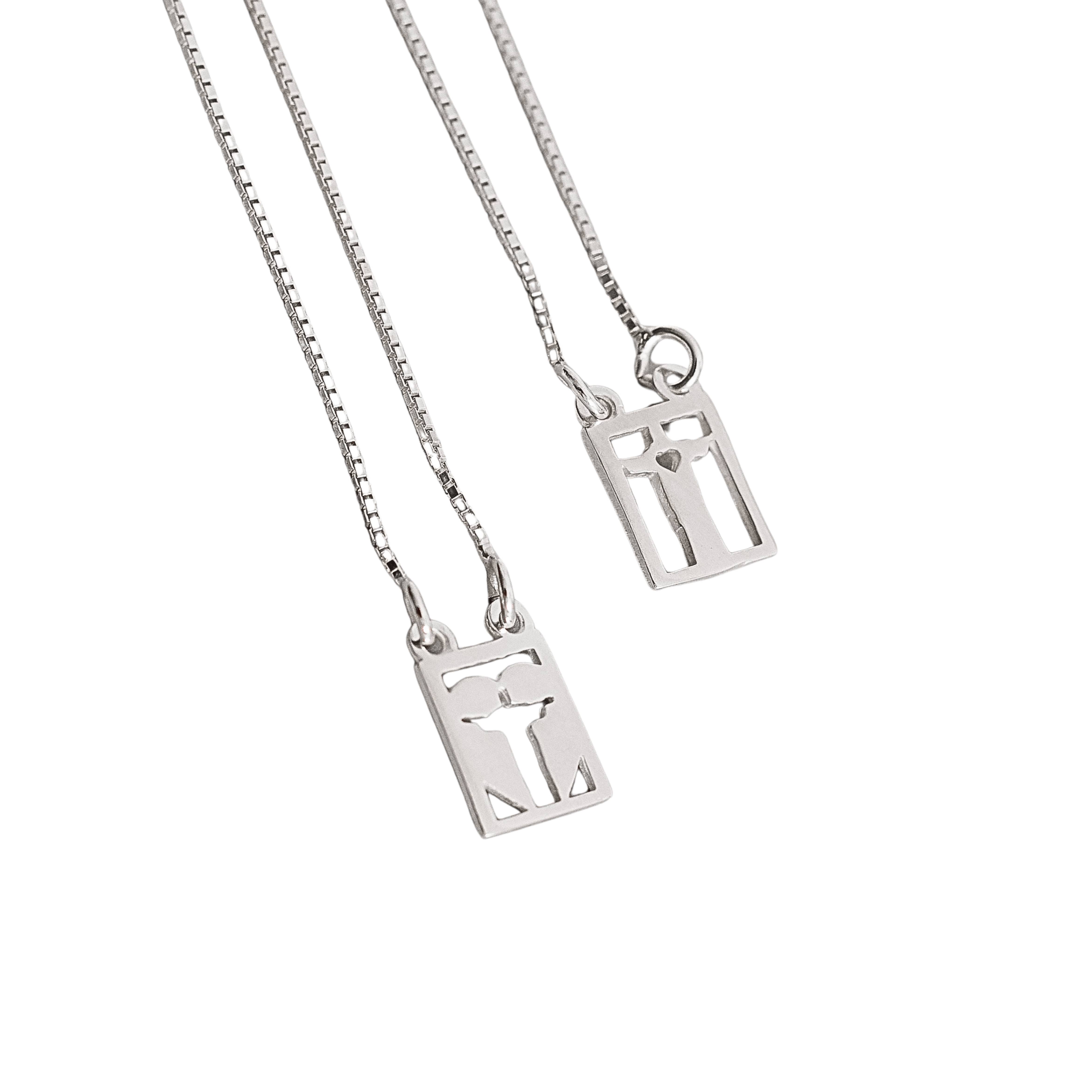 Escapulário medalhas Cristo v15 60cm