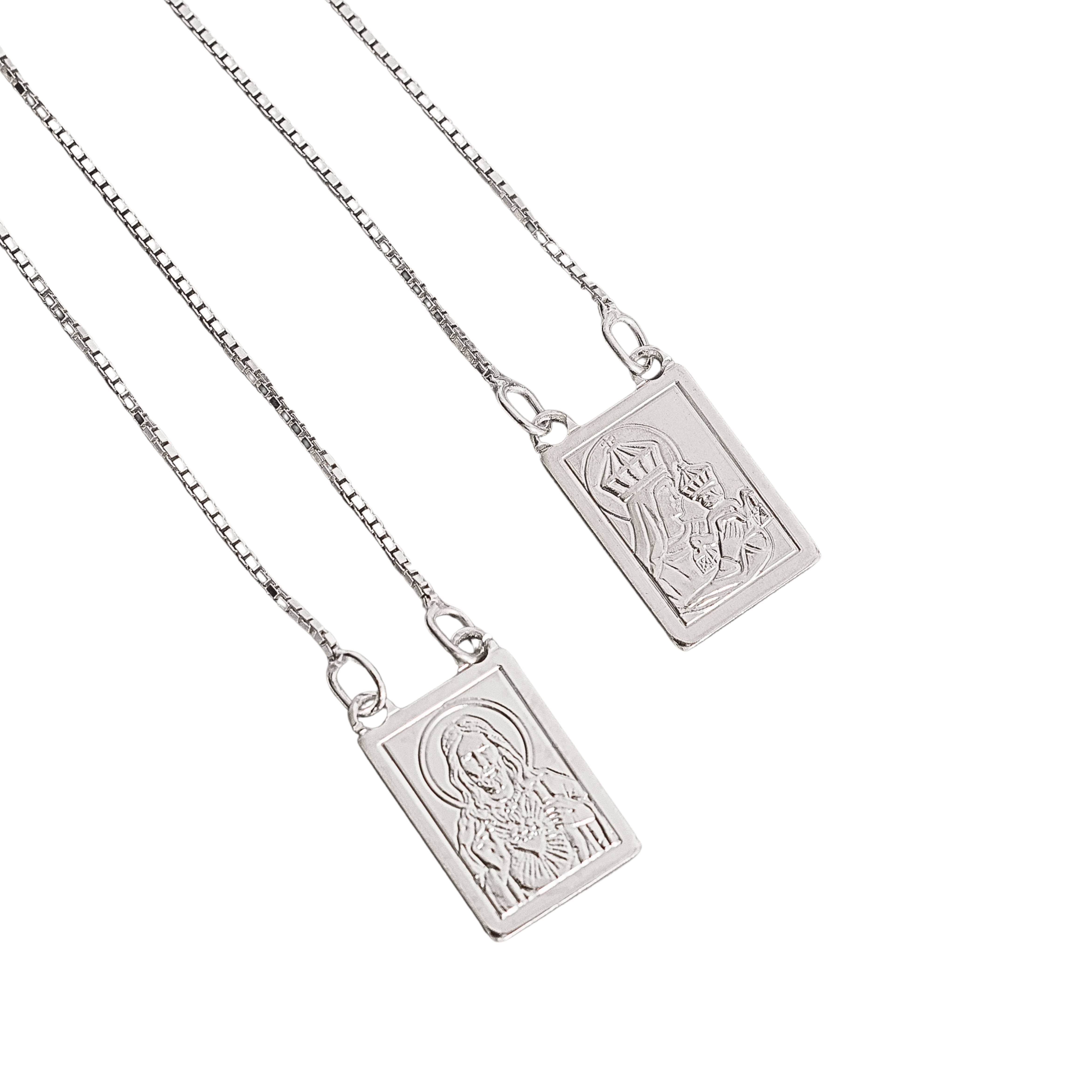 Escapulário medalhas tradicional verso Salmos v15 60cm