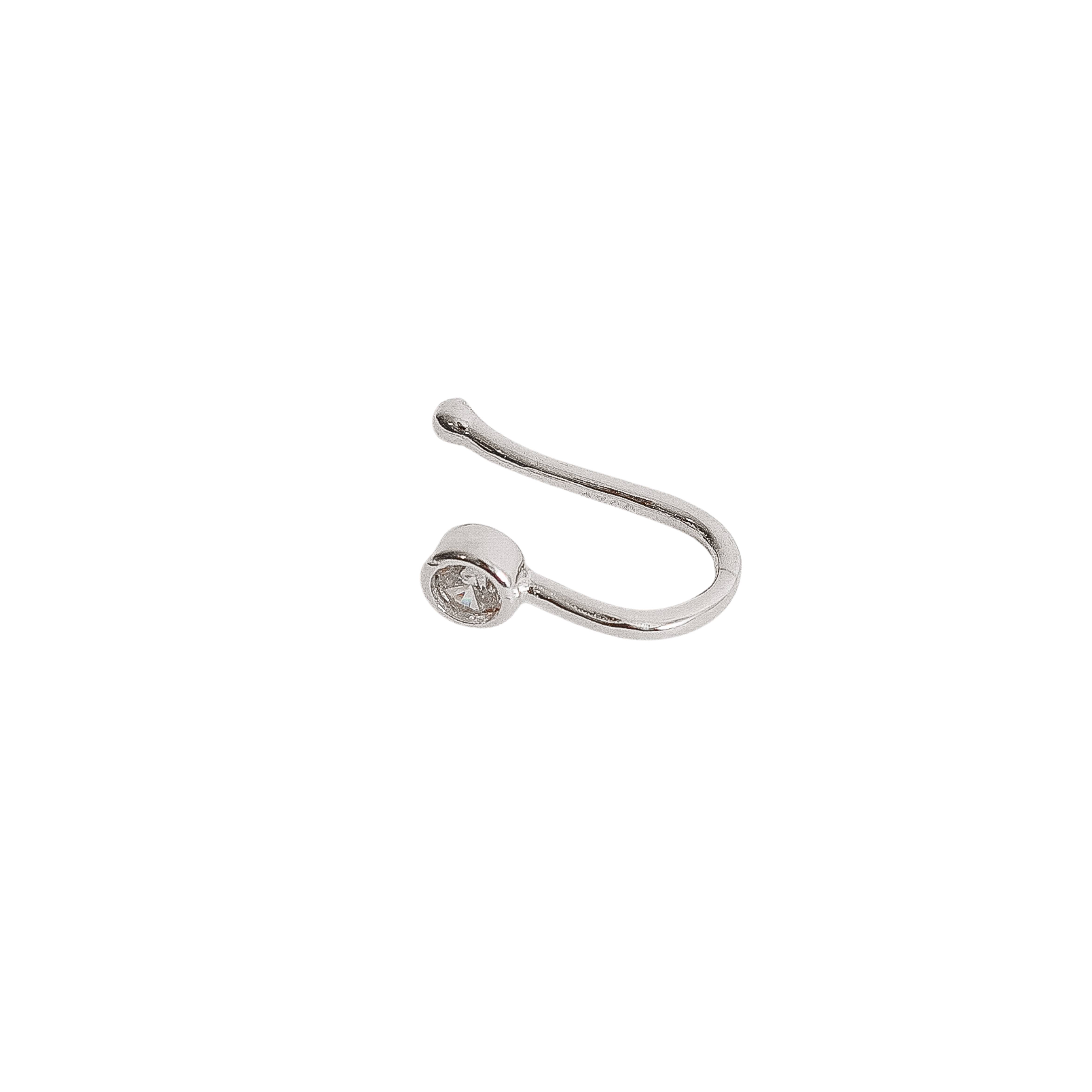 Piercing fake zircônia embutida