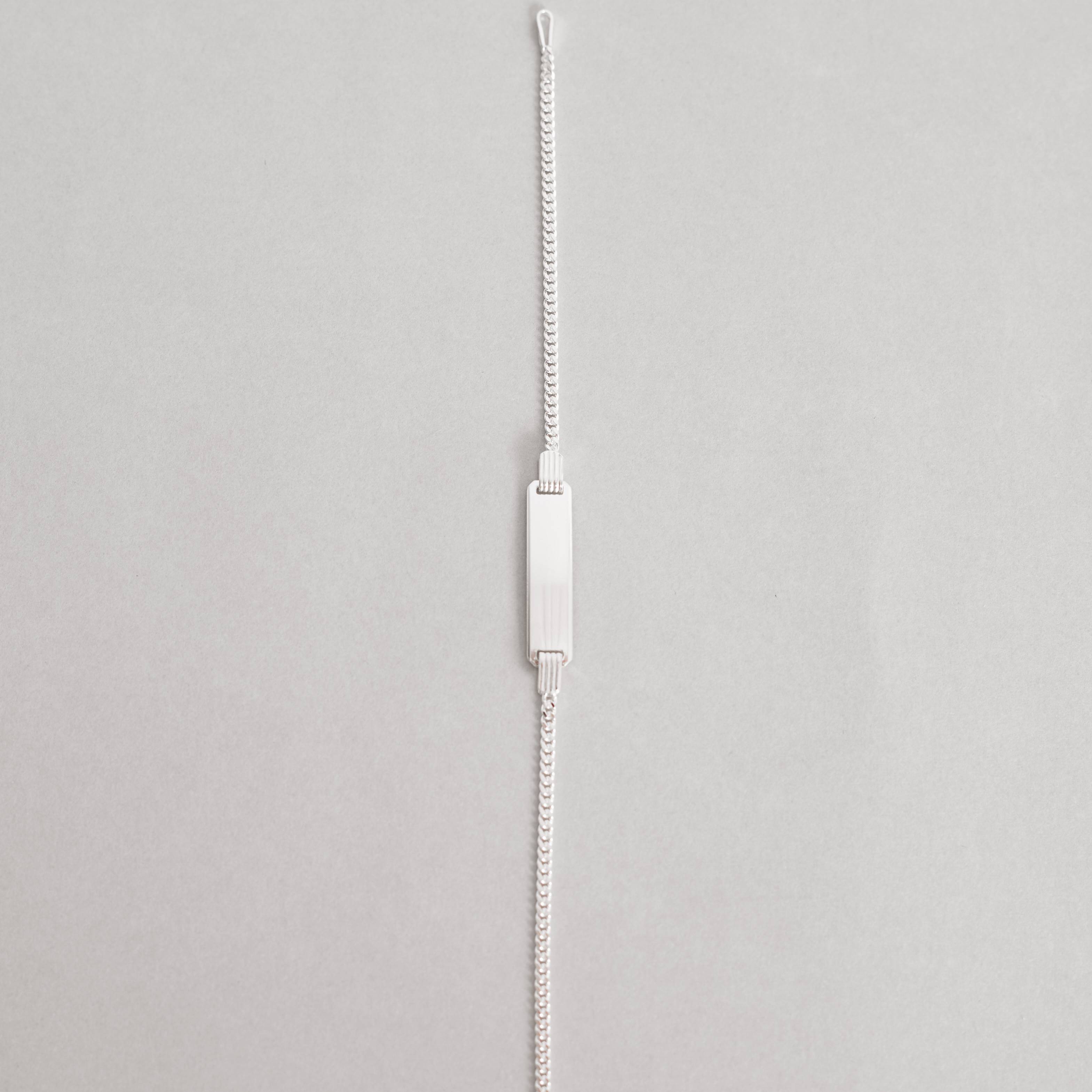 Imagem Pulseira infantil placa corrente grumet fechada