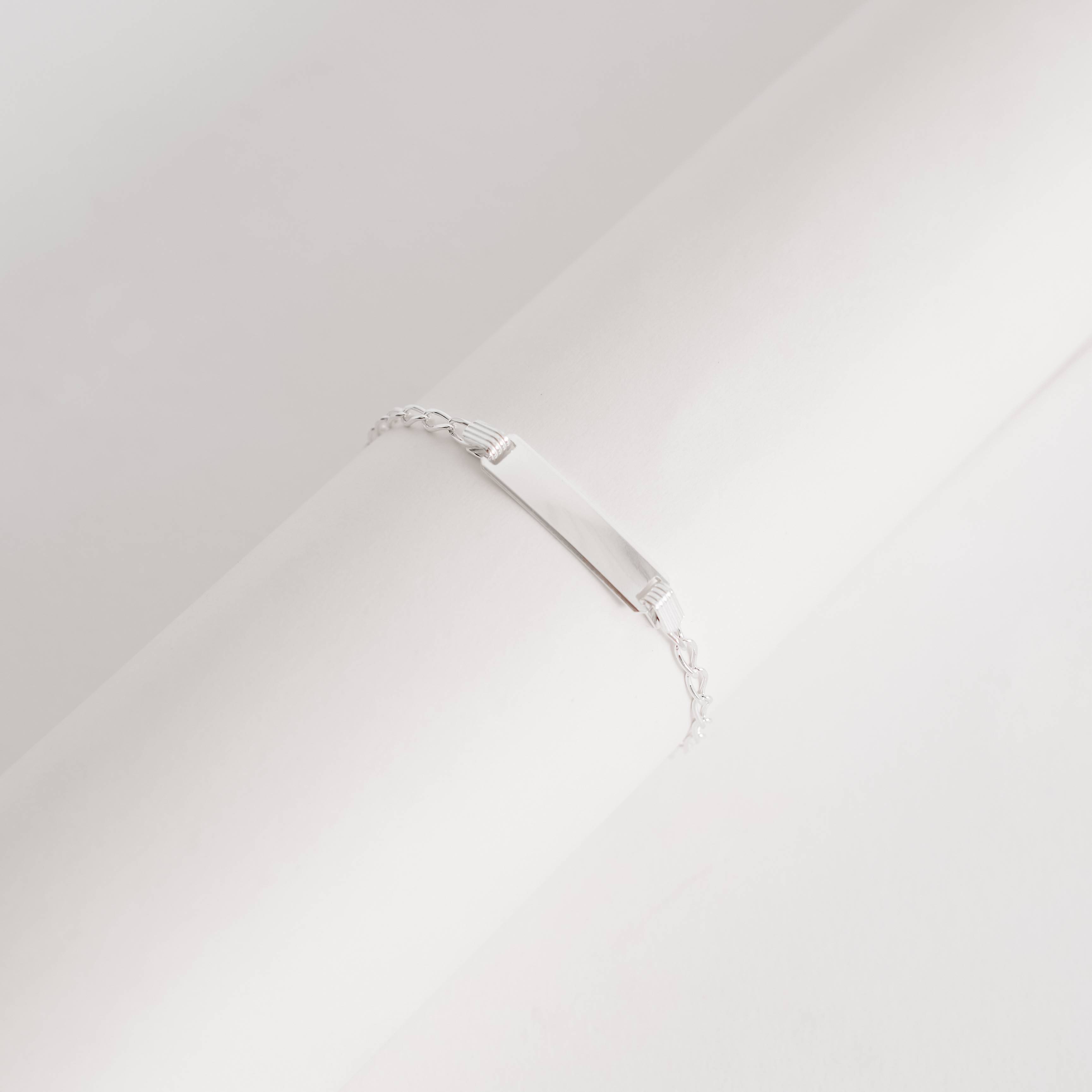 Imagem Pulseira infantil placa corrente grumet 14cm