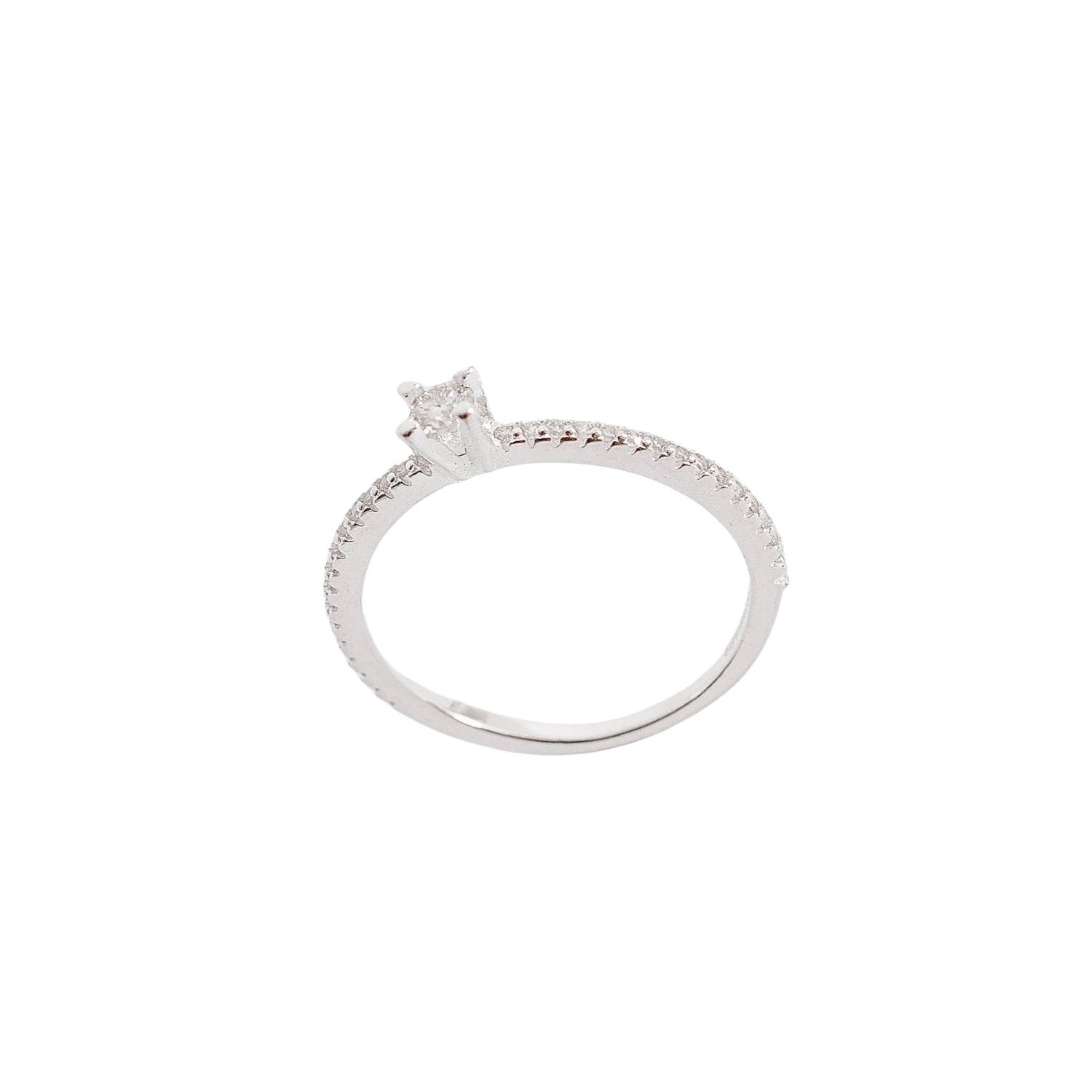 Imagem Anel meia aliança com solitário moissanite 3mm 