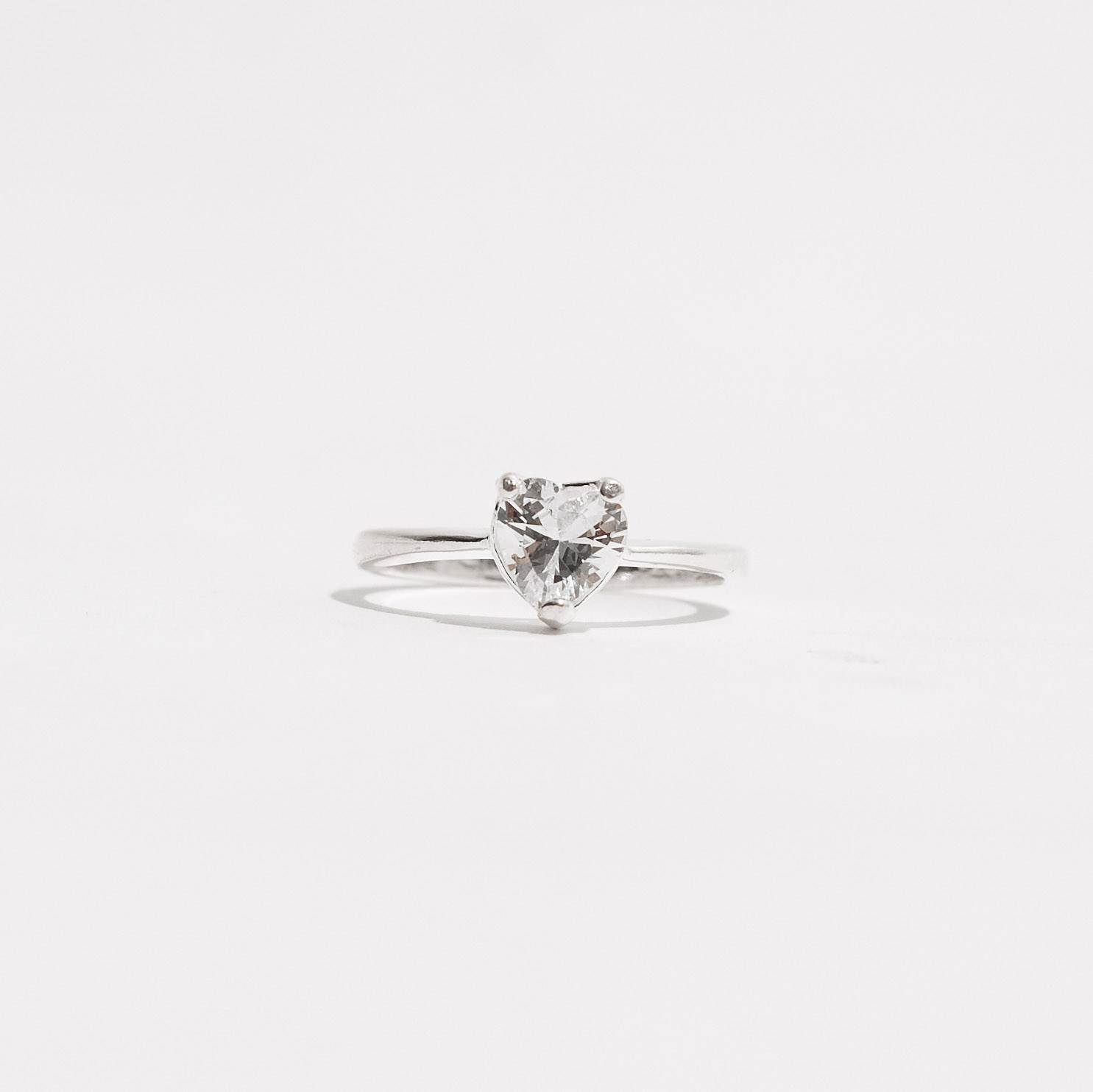 Imagem Secundária Anel zircônia coração