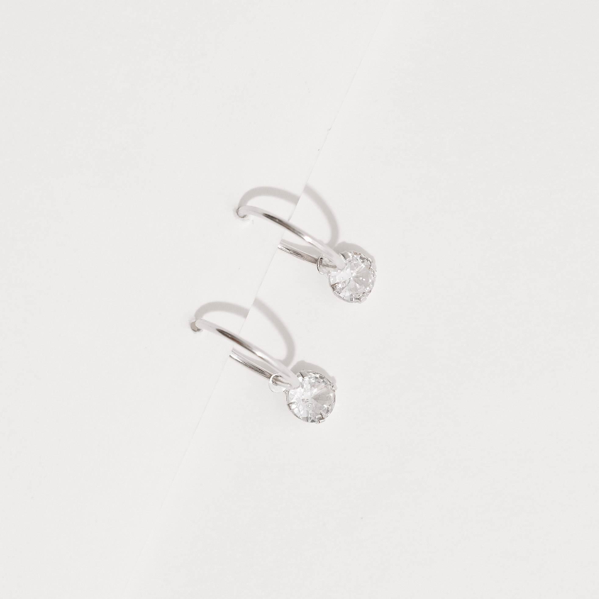 Imagem Secundária Argola 15mm pingente zircônia cristal 6mm