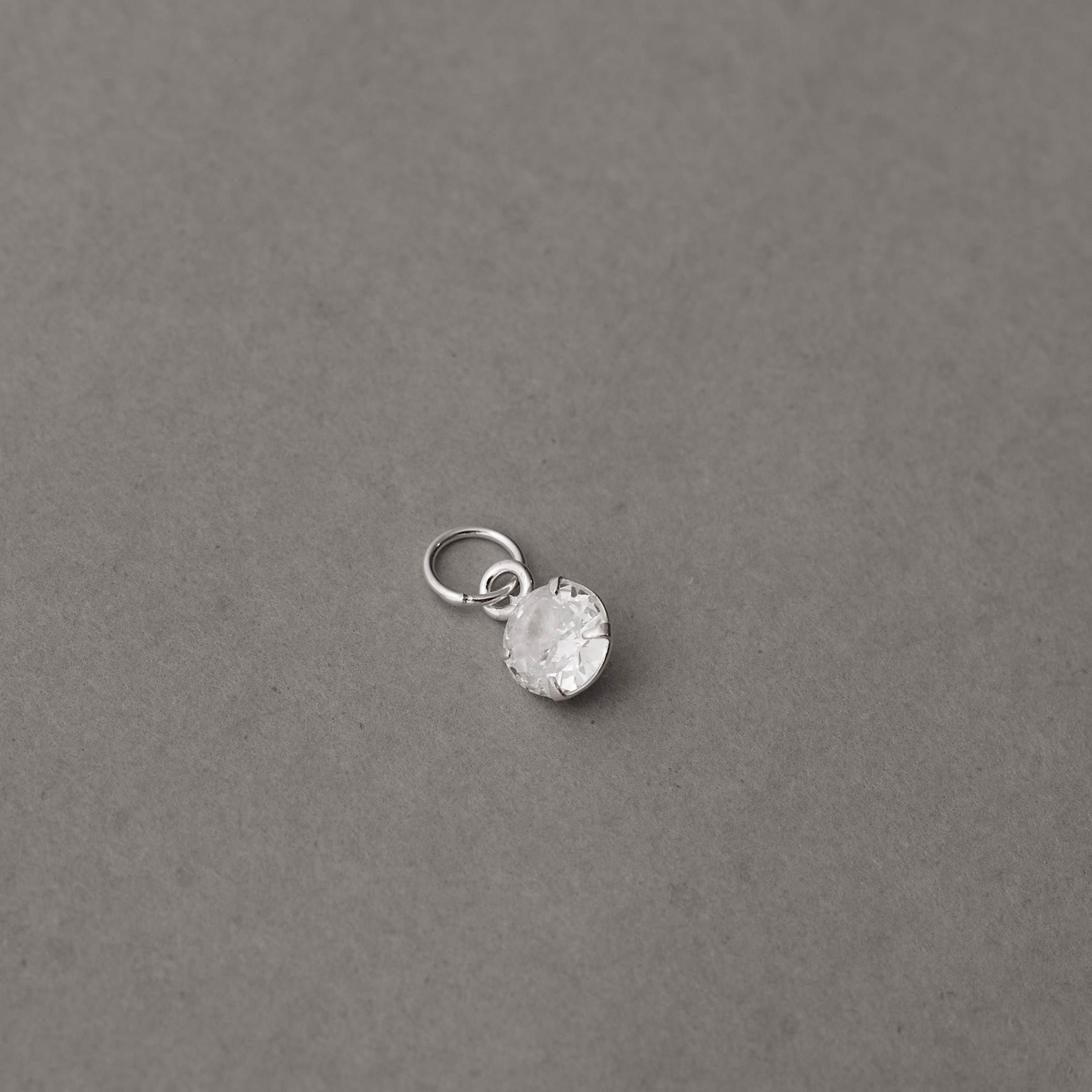 Pingente zircônia redonda cristal 5mm