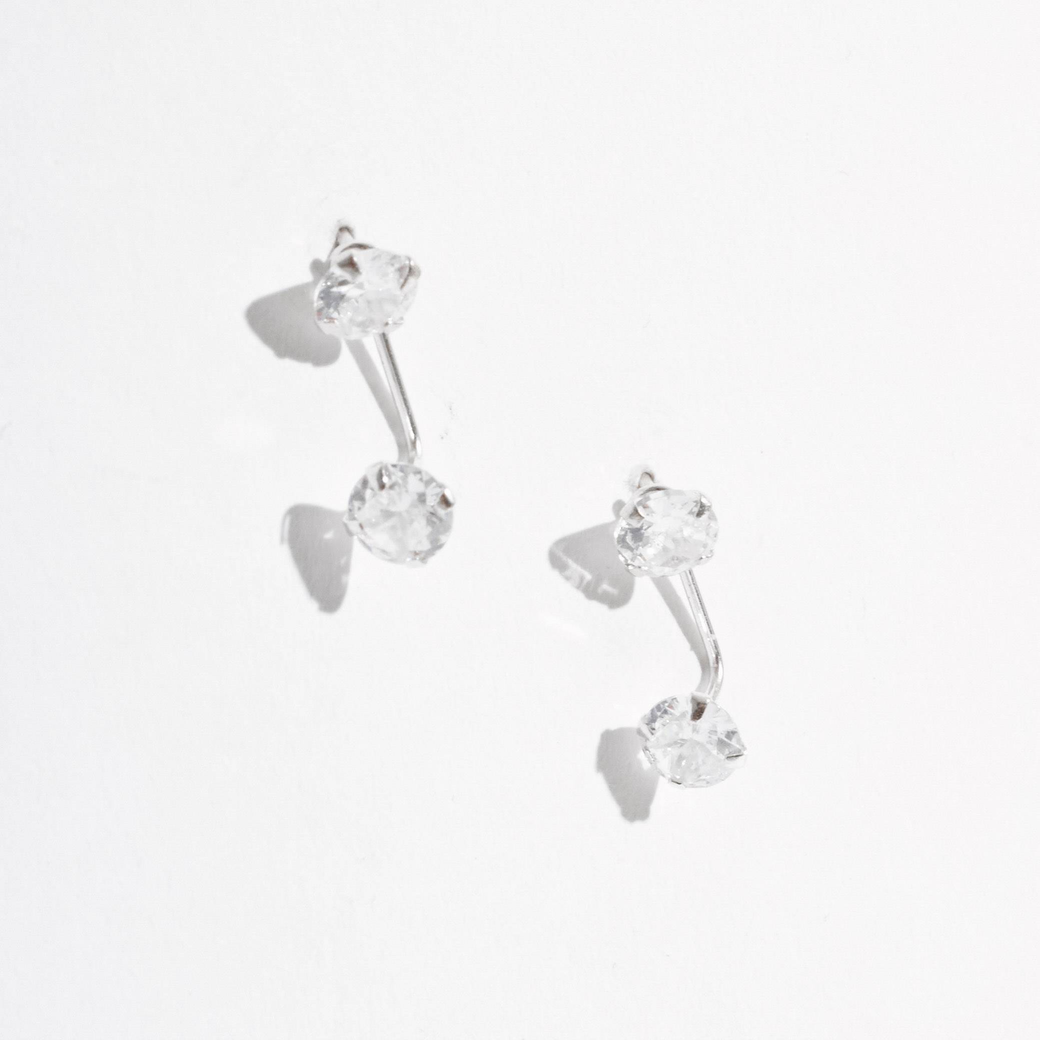 Imagem Secundária Brinco duas zircônias cristal 5mm