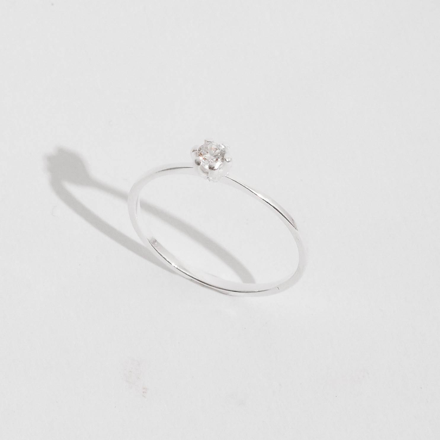 Imagem Secundária Anel solitário zircônia 3mm garras