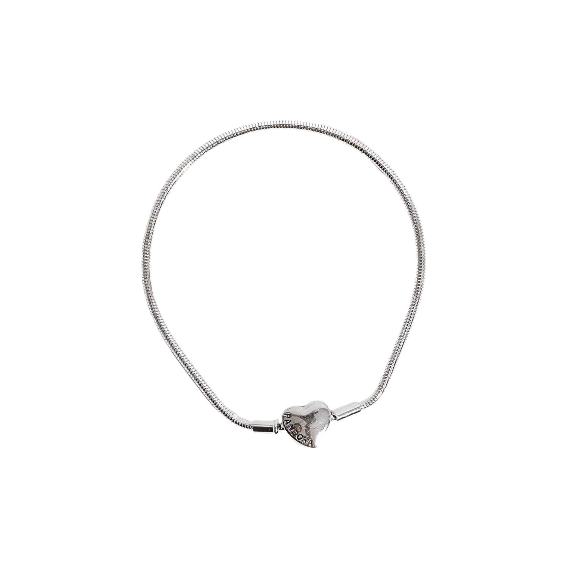 Pulseira para berloques 2.0 fecho coração com escrito