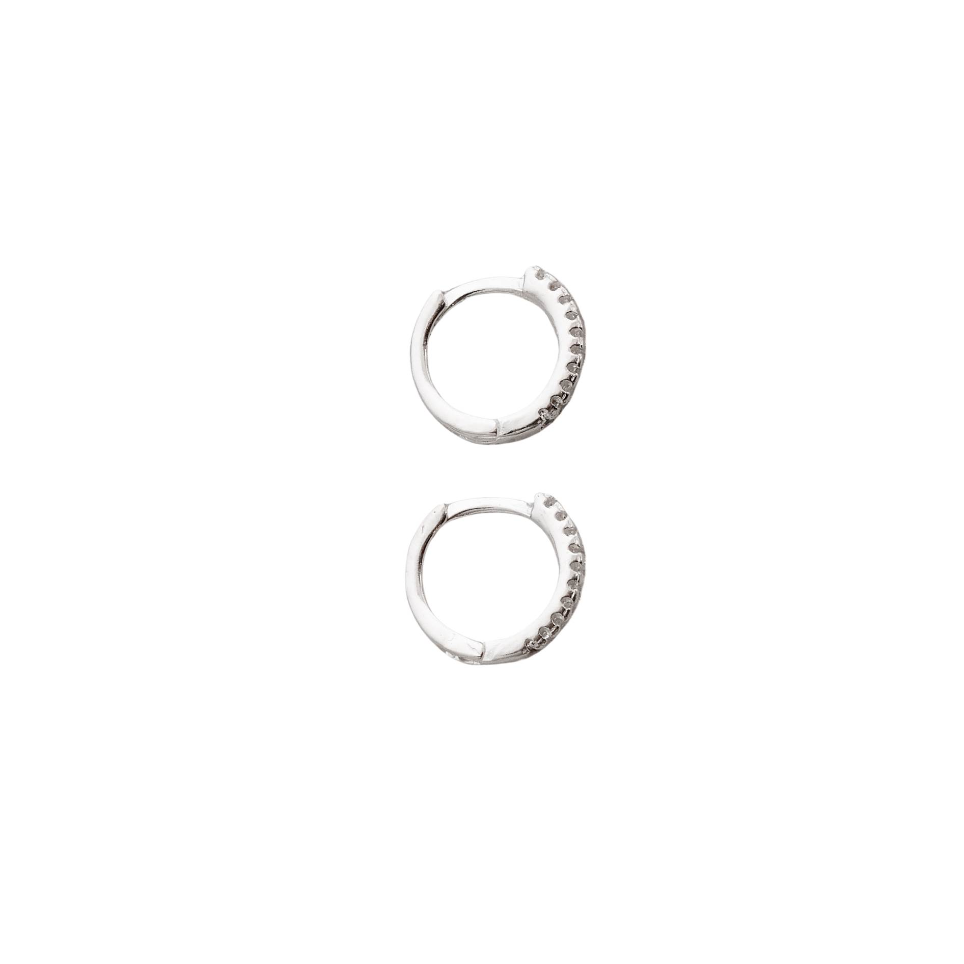 Argola redonda click 11mm cravejada