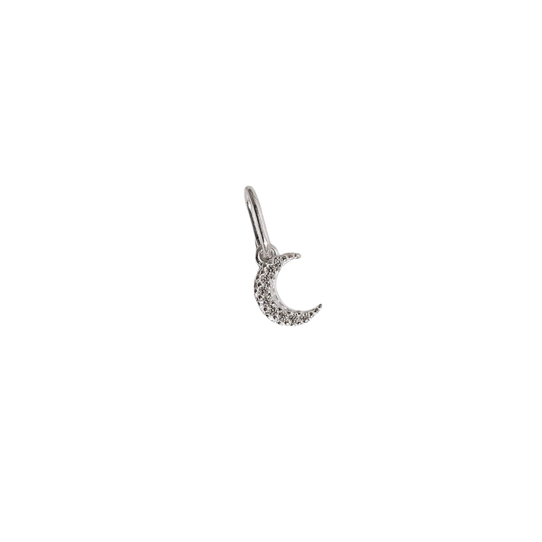 Pingente lua cravejada 7mm
