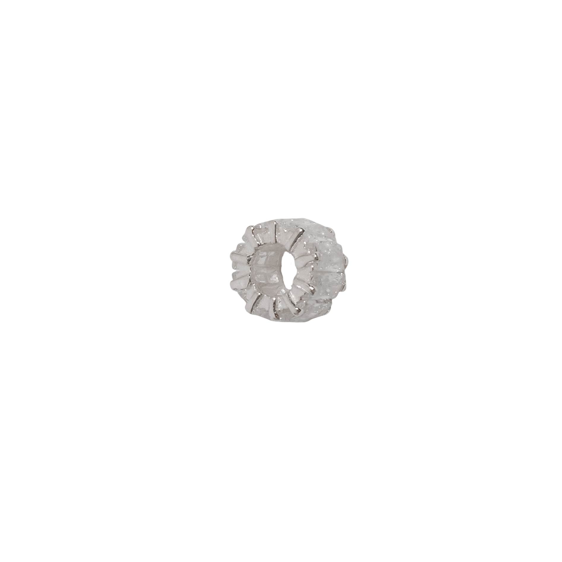 Berloque separador zircônias retangulares cristal 9mm