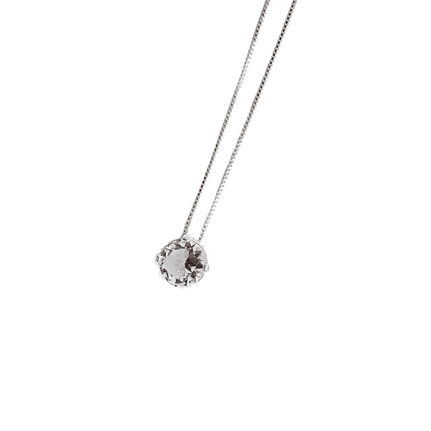 Imagem Colar zircônia cristal 8mm 45cm