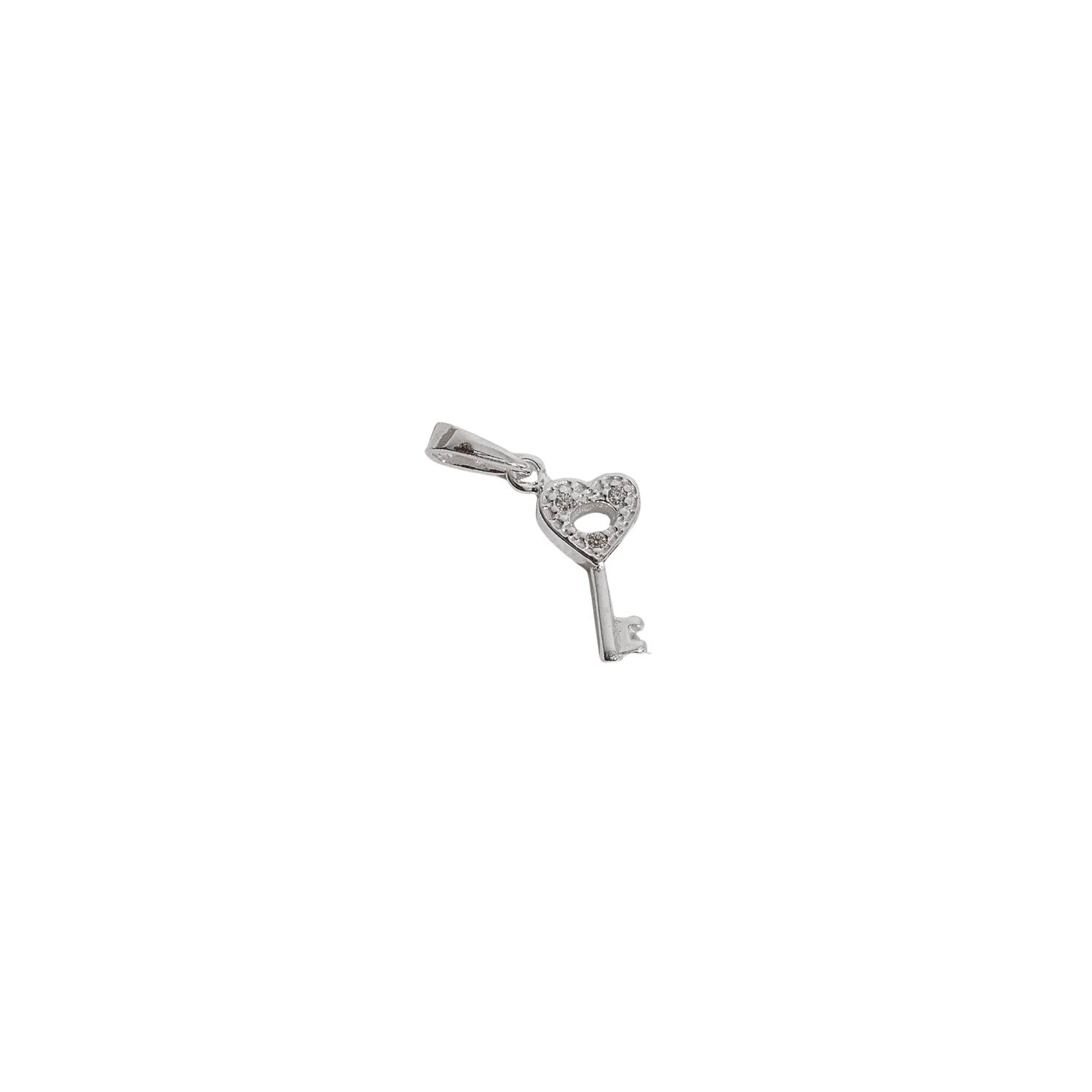 Pingente chave cravejada 14mm