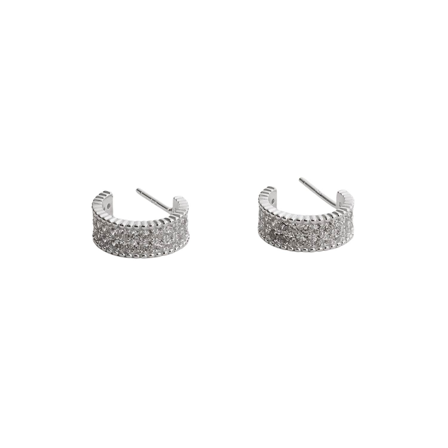 Imagem Argola larga cravejada 14mm tarraxa