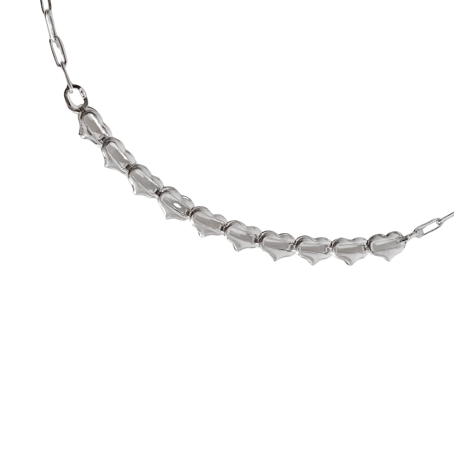 Imagem Pulseira entremeio corações corrente cartier