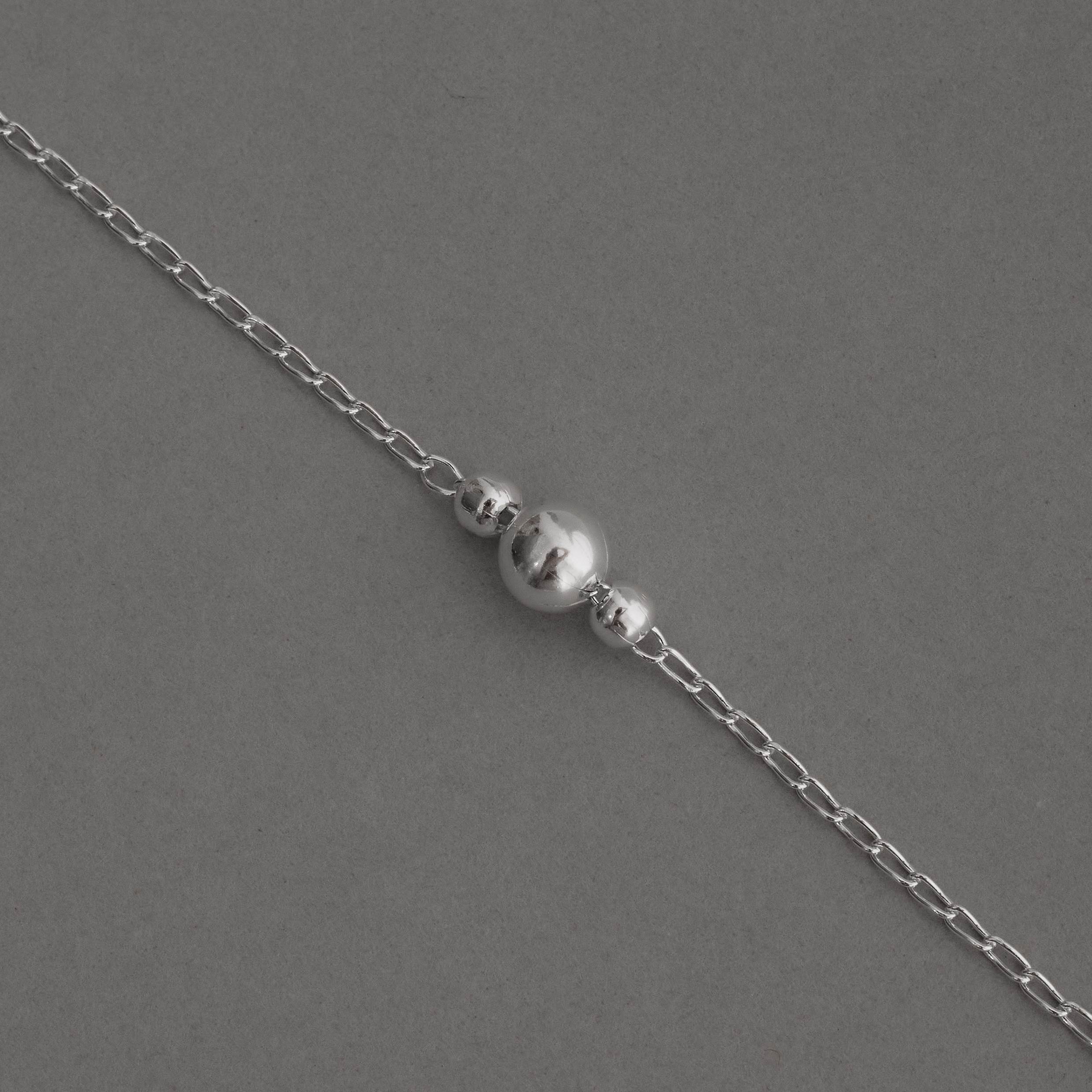 Imagem Secundária Pulseira entremeio bolas 4 e 7mm