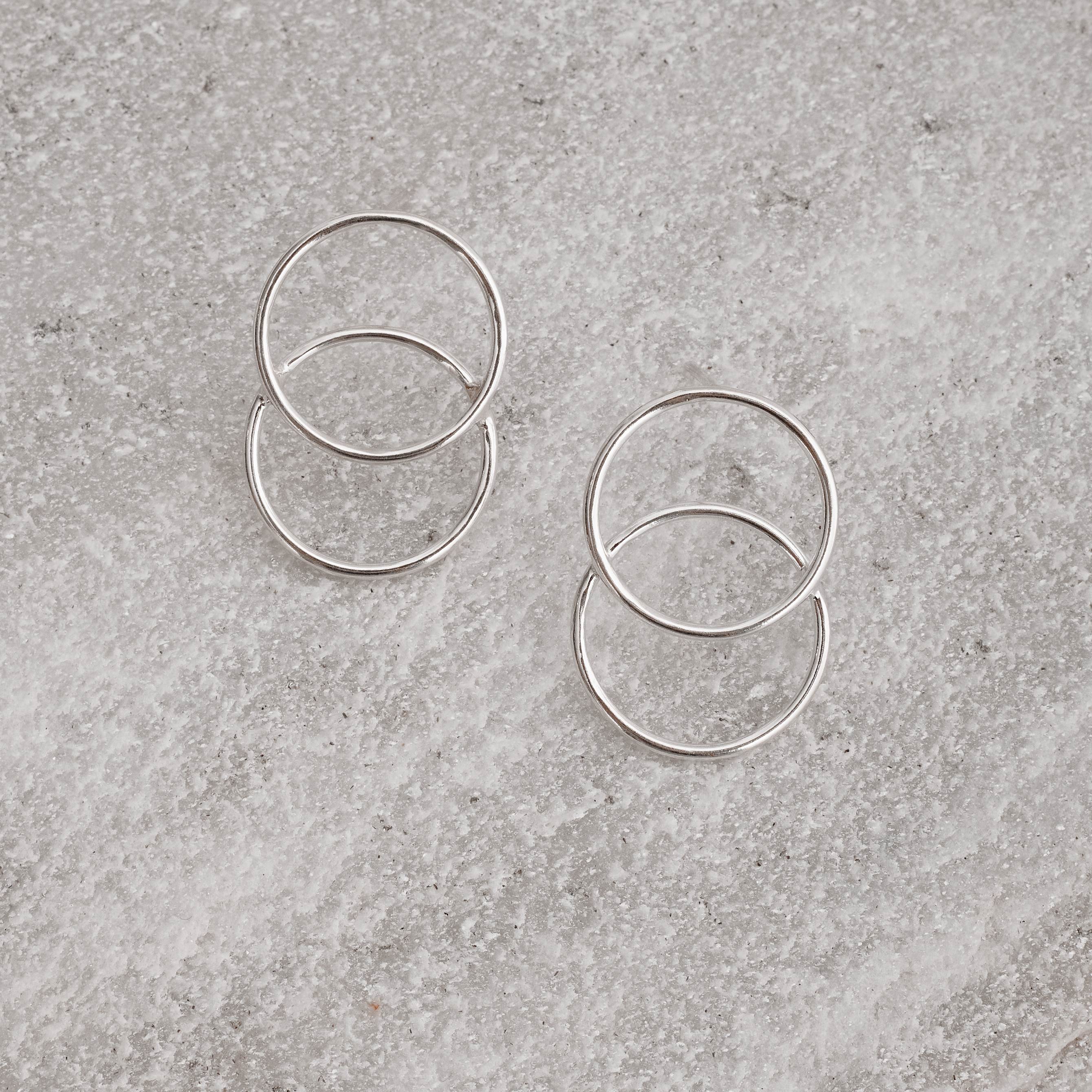 Imagem Secundária Brinco 2 círculos vazados 30mm